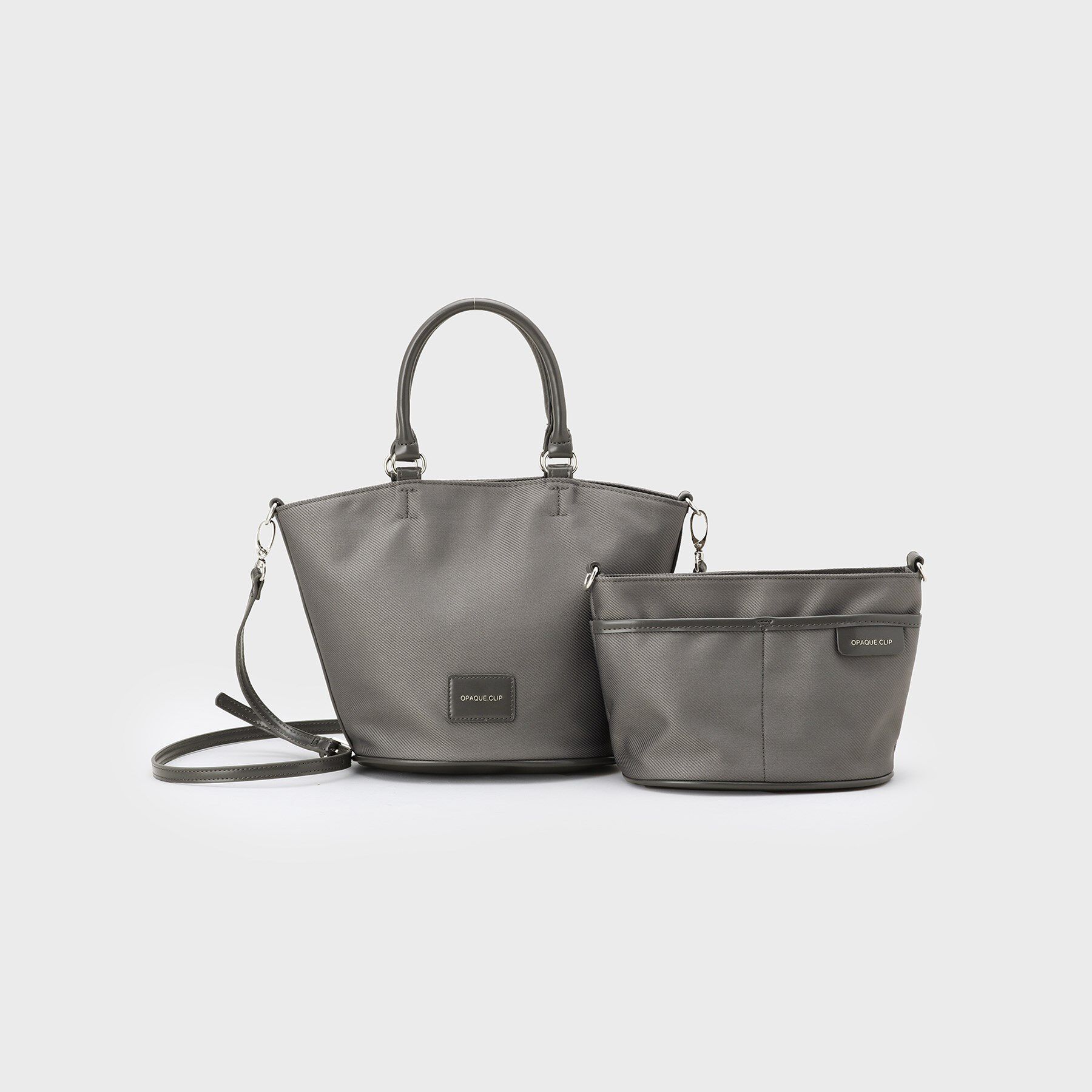 OPAQUE.CLIP「【マルチWAY】ミニショルダーとしても使える！バッグインポーチ付きミドルトートバッグ」|トートバッグ|