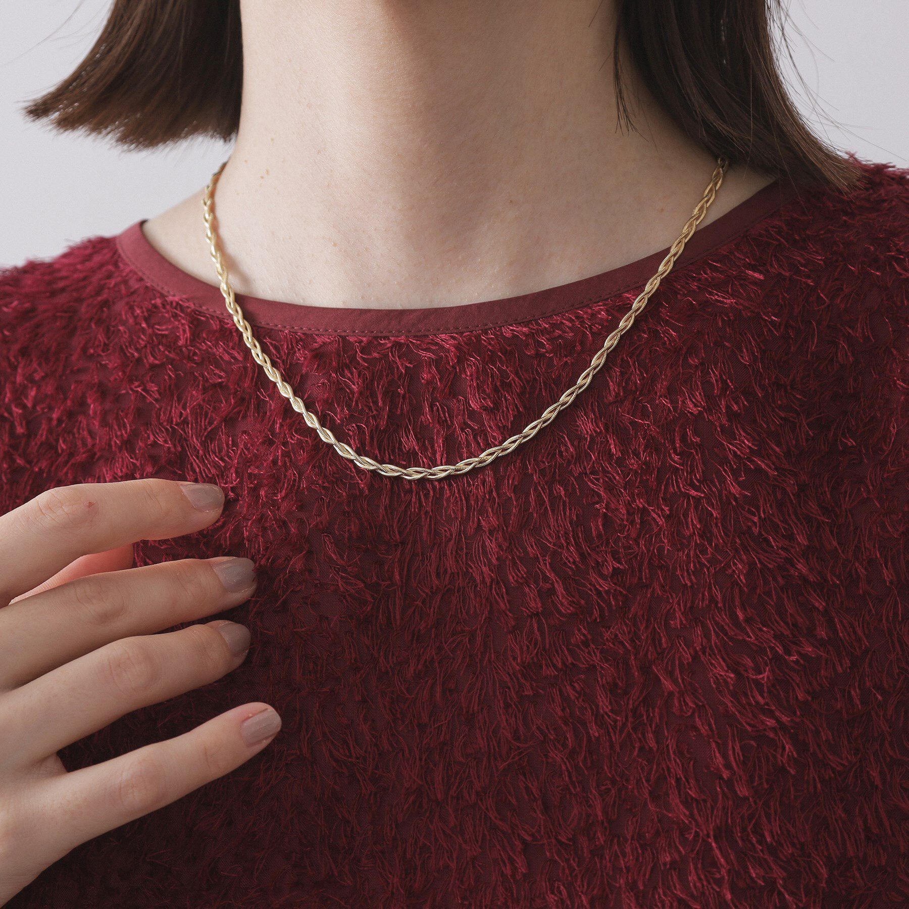 OPAQUE.CLIP「ねじりチェーンネックレス」|ネックレス|