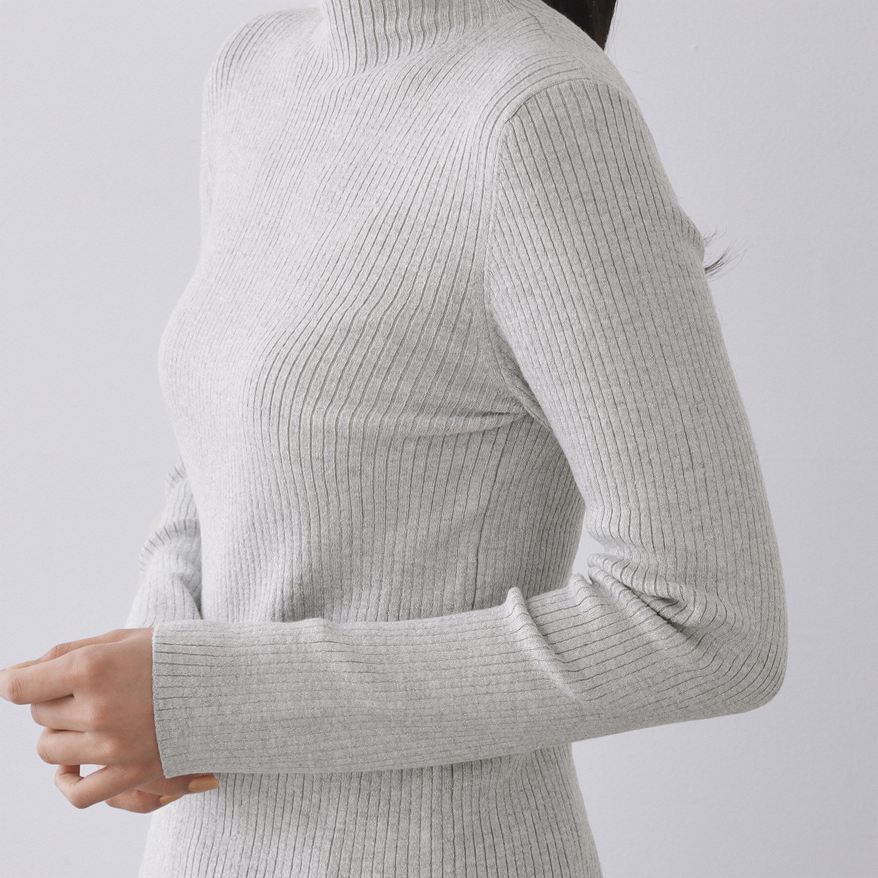 OPAQUE.CLIP「ハイネックリブニット【洗濯機OK】《6col》」|ニット・セーター|