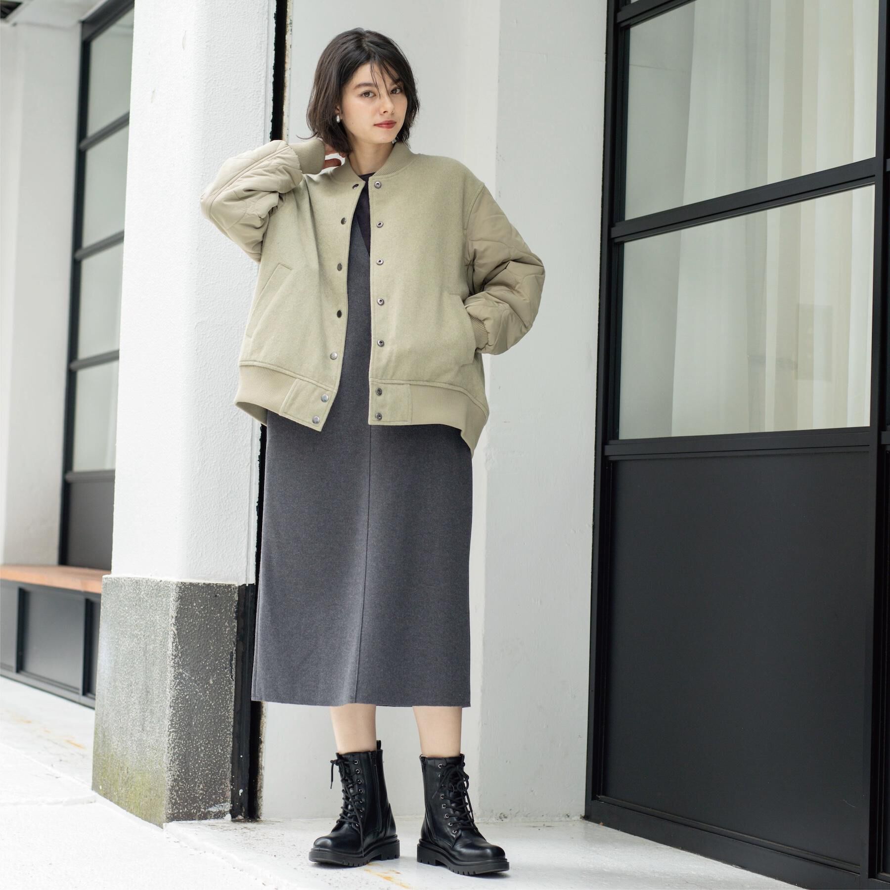 OPAQUE.CLIP「《リバーシブル》キルティングブルゾン」|ブルゾン・スタジャン|