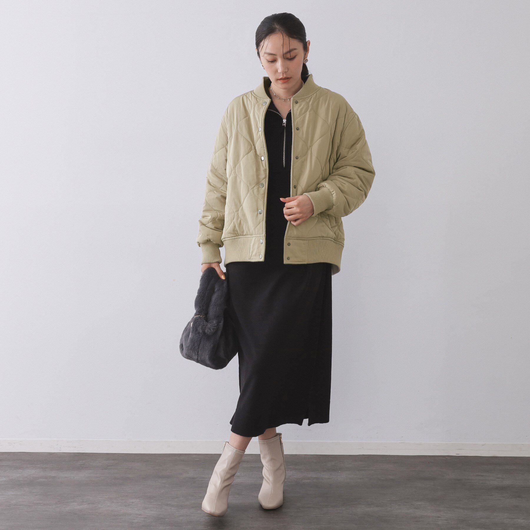 OPAQUE.CLIP「《リバーシブル》キルティングブルゾン」|ブルゾン・スタジャン|