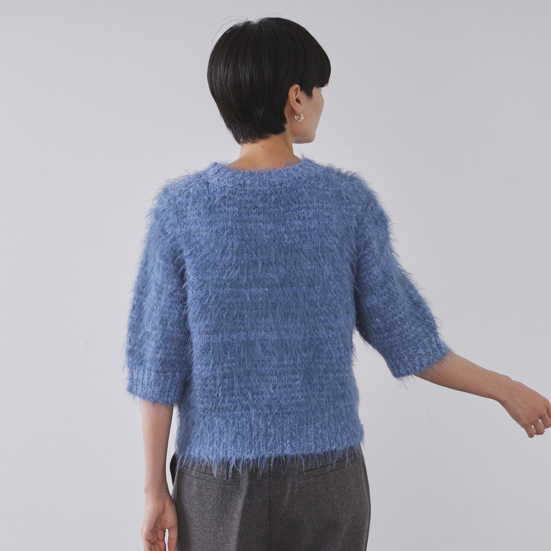 OPAQUE.CLIP「フェザーヤーンニット【洗濯機OK/抗ピル】」|ニット・セーター|