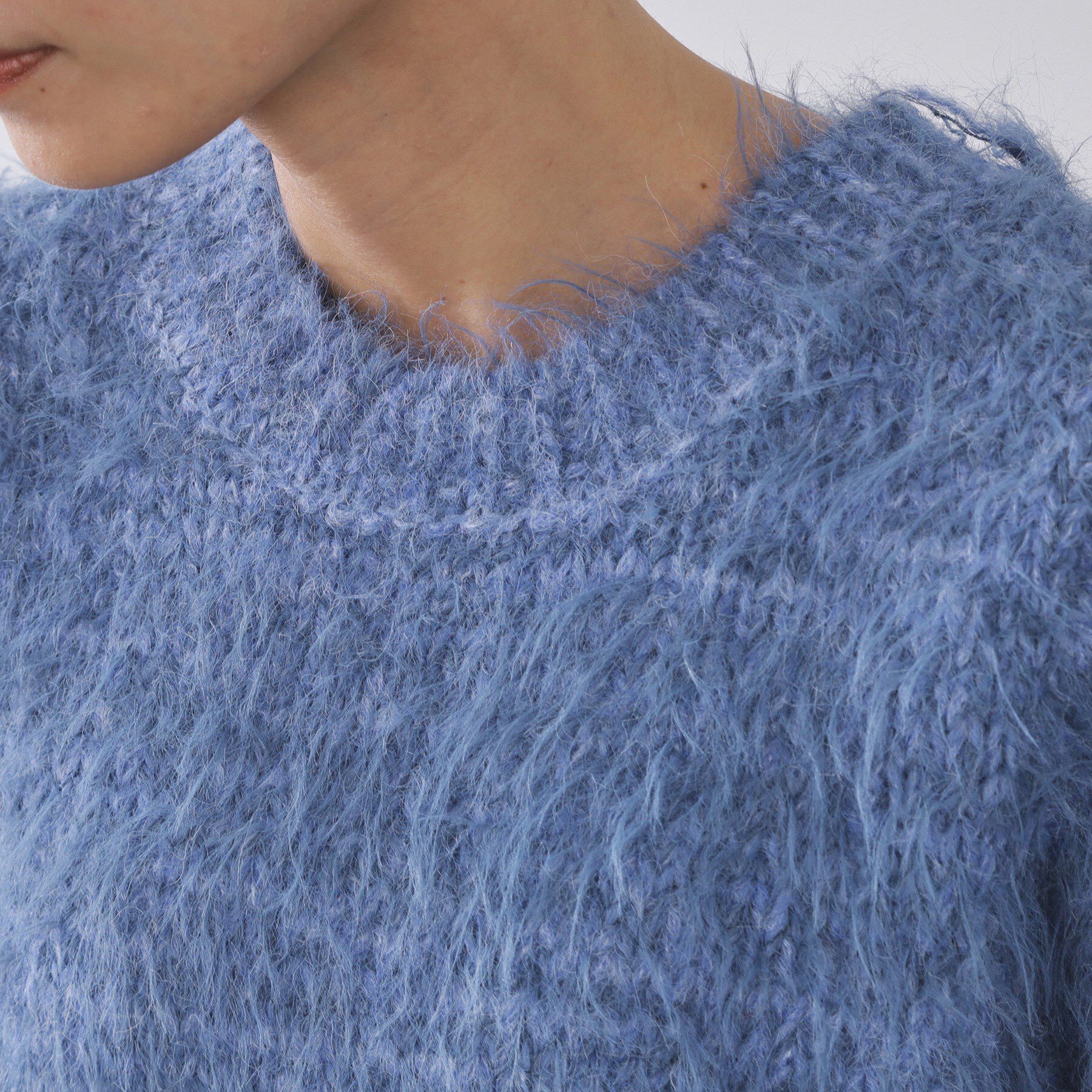 OPAQUE.CLIP「フェザーヤーンニット【洗濯機OK/抗ピル】」|ニット・セーター|