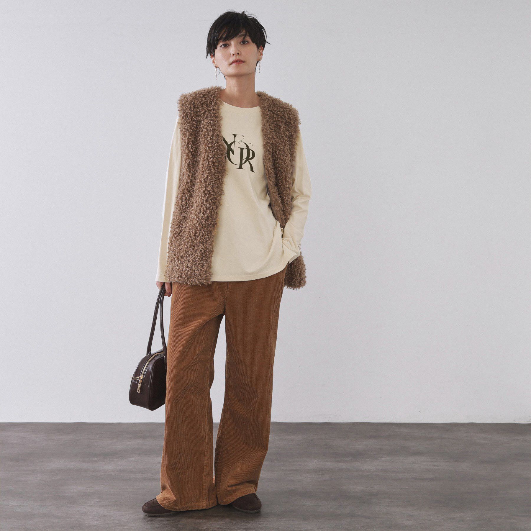 OPAQUE.CLIP「ロングロゴTシャツ【洗濯機OK】」|Tシャツ・カットソー|