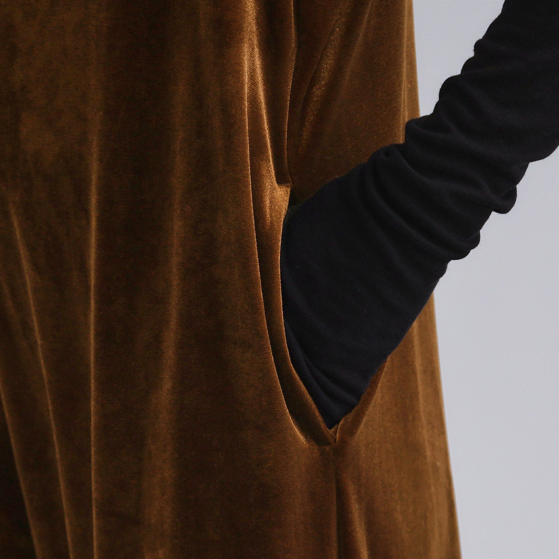 OPAQUE.CLIP「【es】ベロアサロペット【洗濯機OK】」|オールインワン|