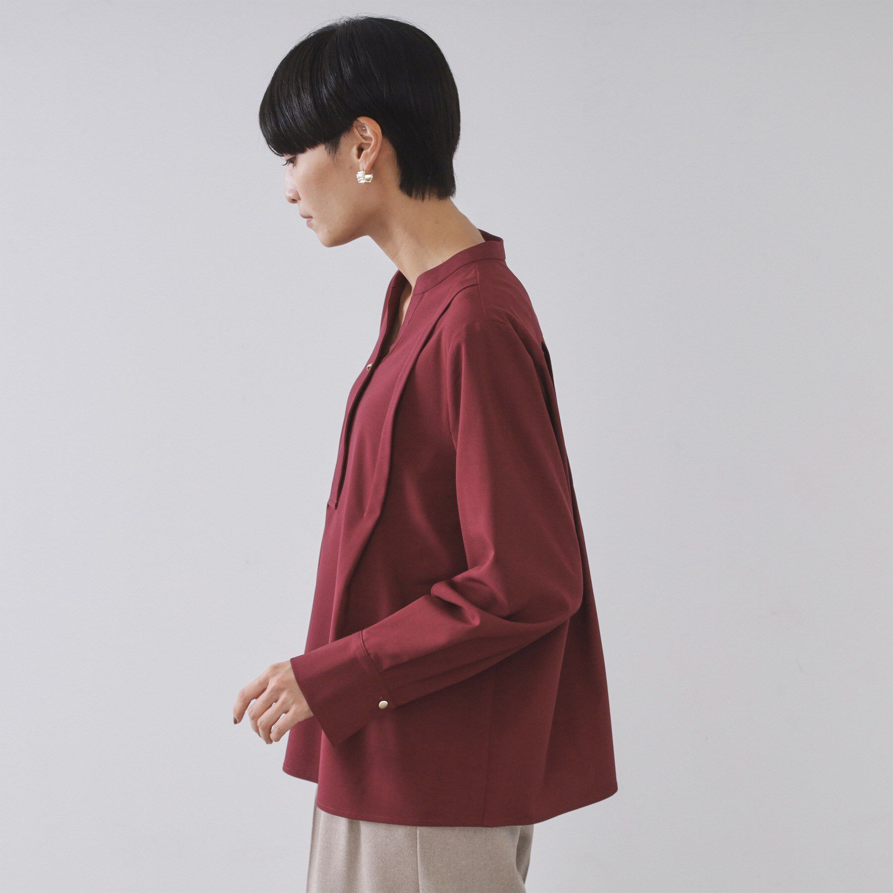 OPAQUE.CLIP「タックスキッパーブラウス【洗濯機OK】」|シャツ・ブラウス|