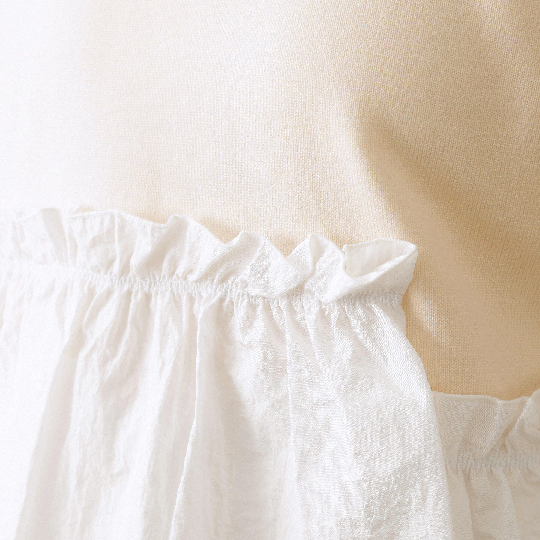 OPAQUE.CLIP「フリルドッキングニット【洗濯機OK】」|ニット・セーター|