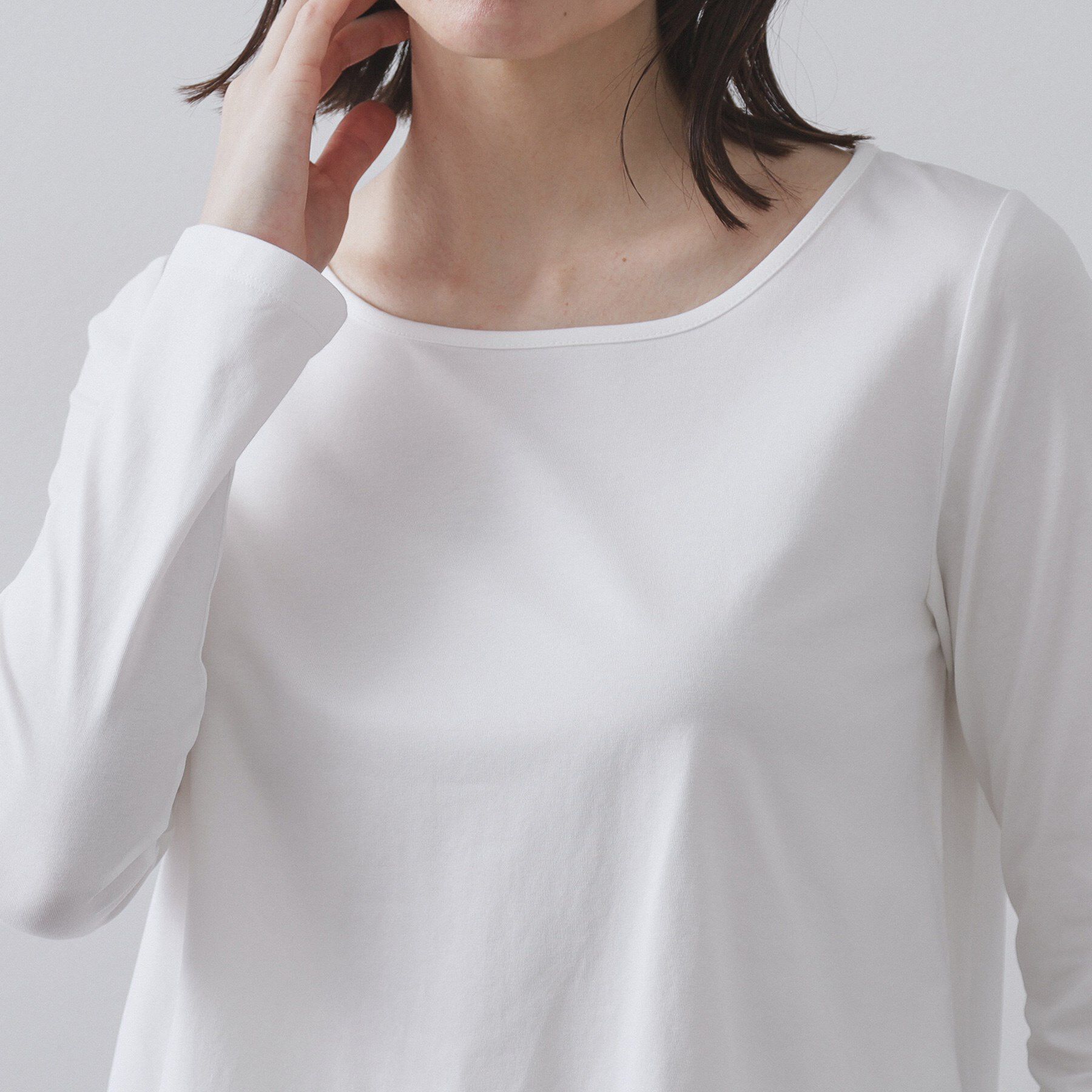 OPAQUE.CLIP「裾レースカットソー【洗濯機OK】」|Tシャツ・カットソー|