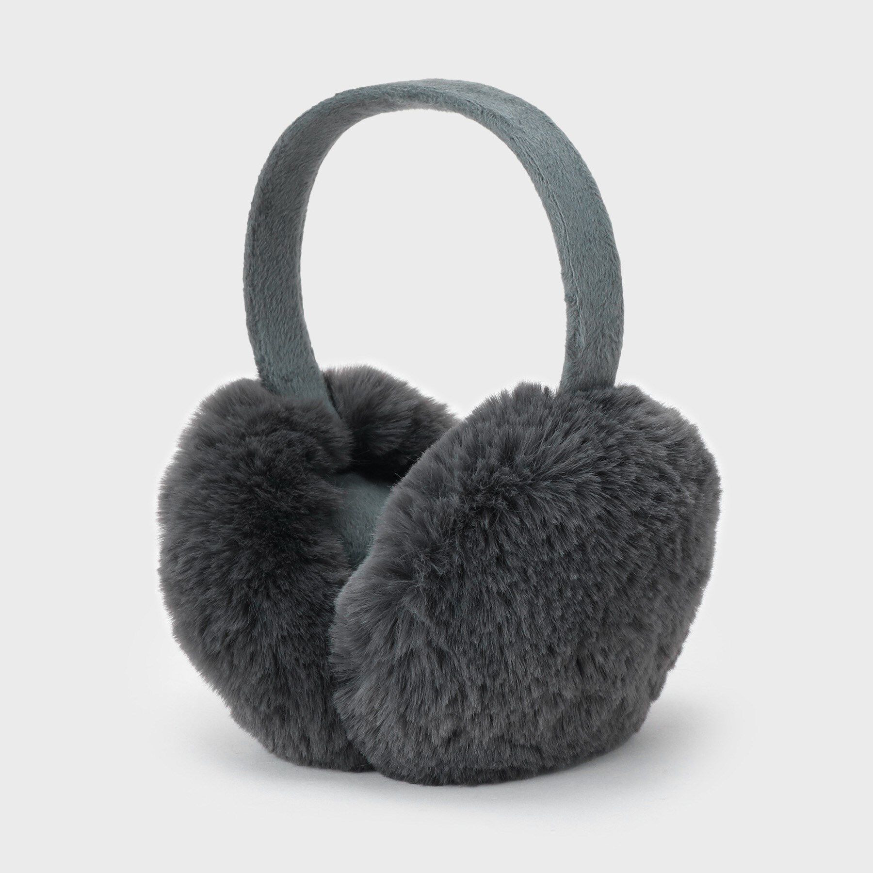 OPAQUE.CLIP「【折りたたみ可能】コンパクトフェイクファーイヤーマフラー」|イヤーマフ|チャコールグレー(0