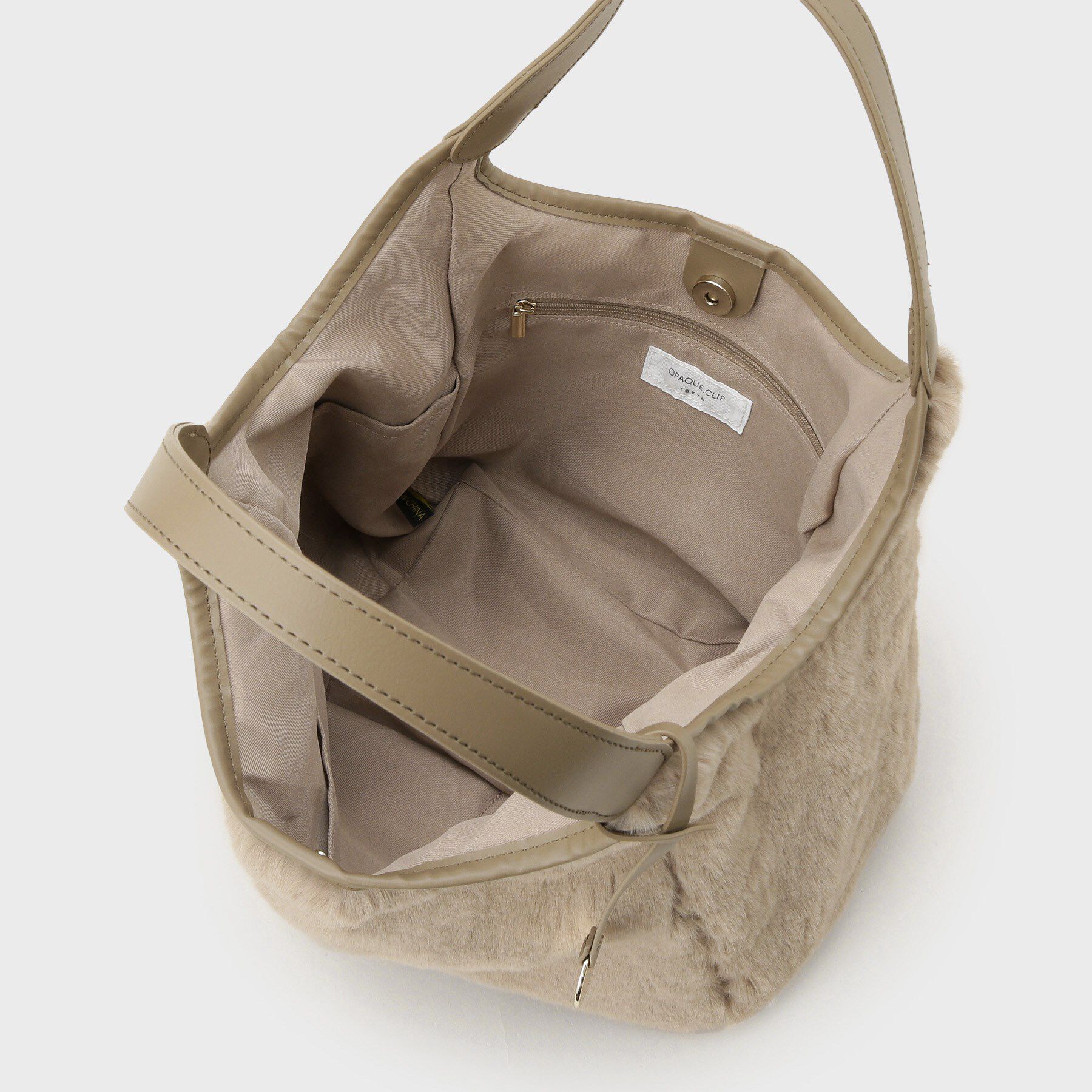 OPAQUE.CLIP「【フェイクファー／キルティング】くり手ミドルトートバッグ」|トートバッグ|