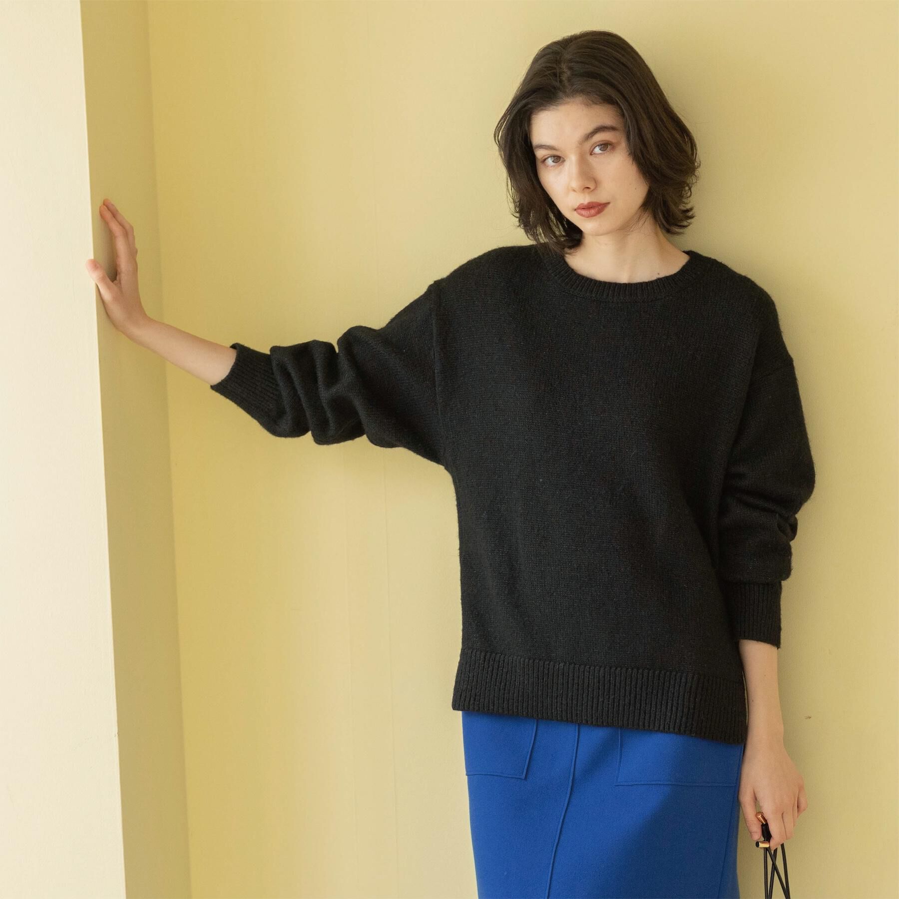 OPAQUE.CLIP「リラクシークルーネックニット【洗濯機OK】」|ニット・セーター|