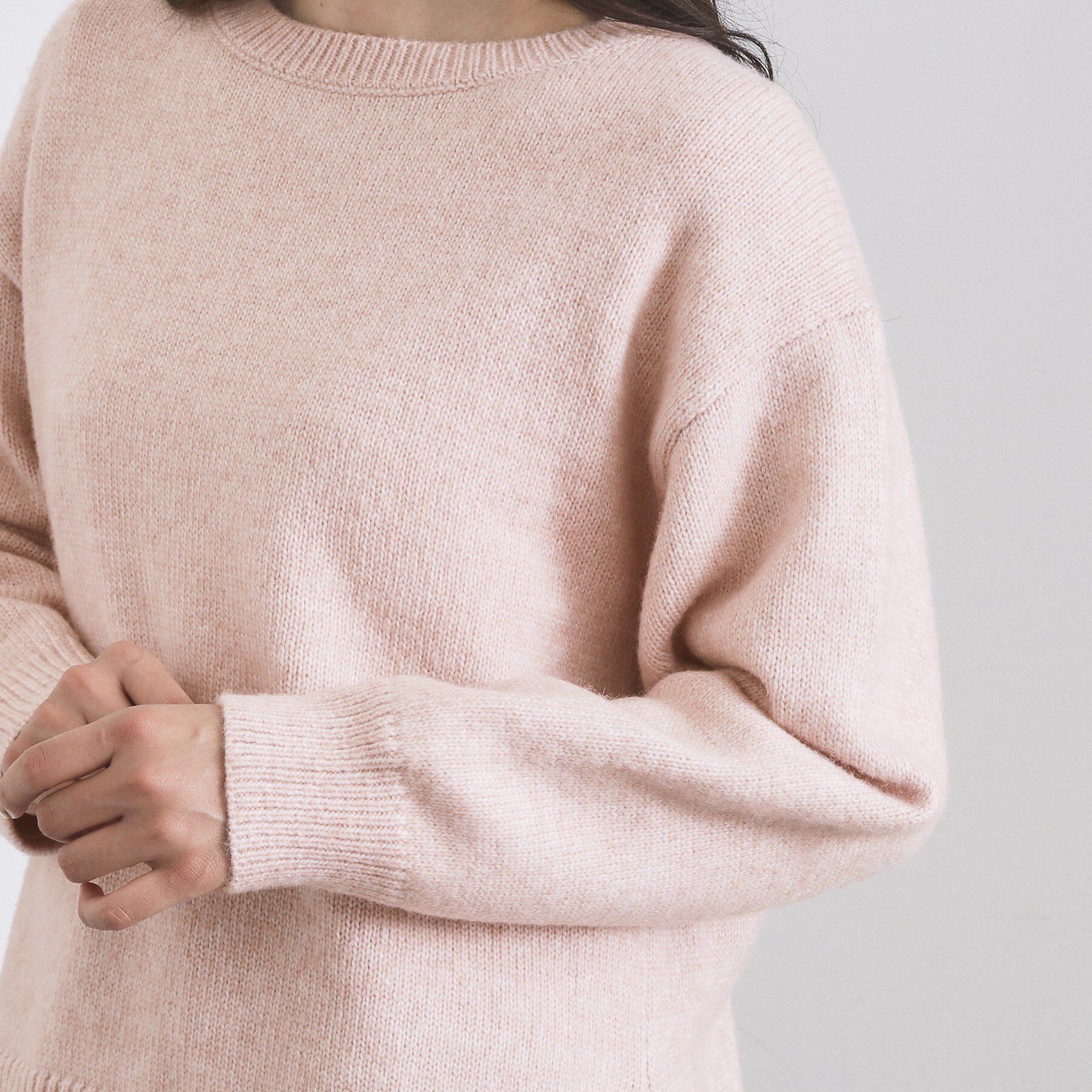 OPAQUE.CLIP「リラクシークルーネックニット【洗濯機OK】」|ニット・セーター|