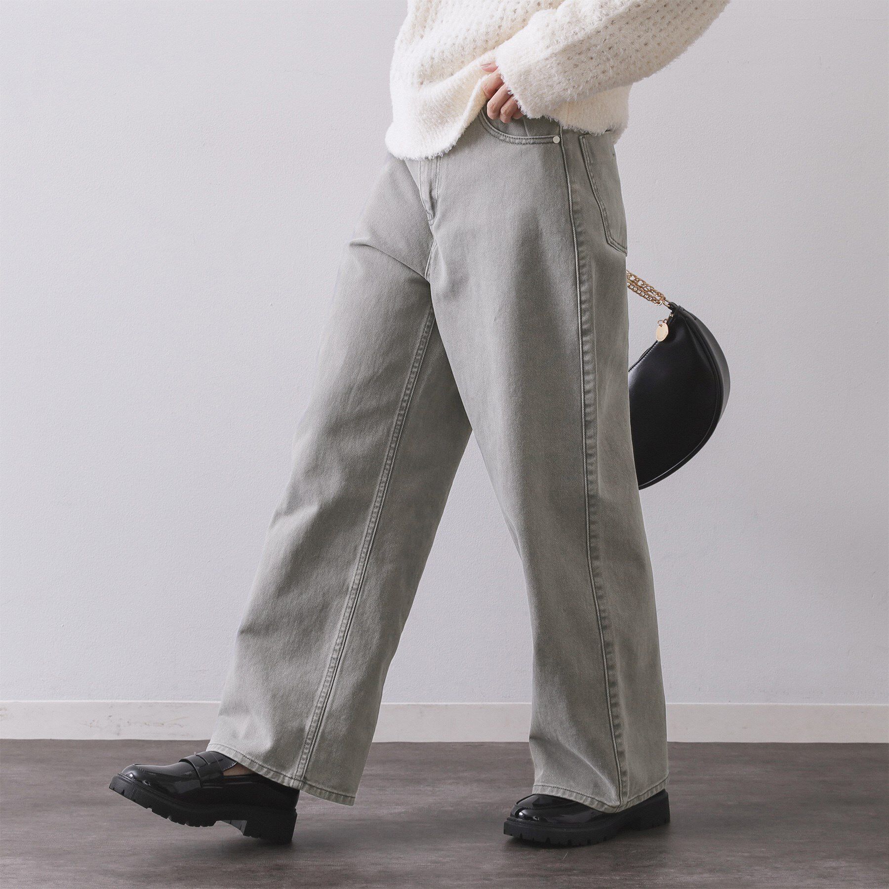 OPAQUE.CLIP「ヴィンテージカラーワイドストレートパンツ【洗濯機OK】」|その他|