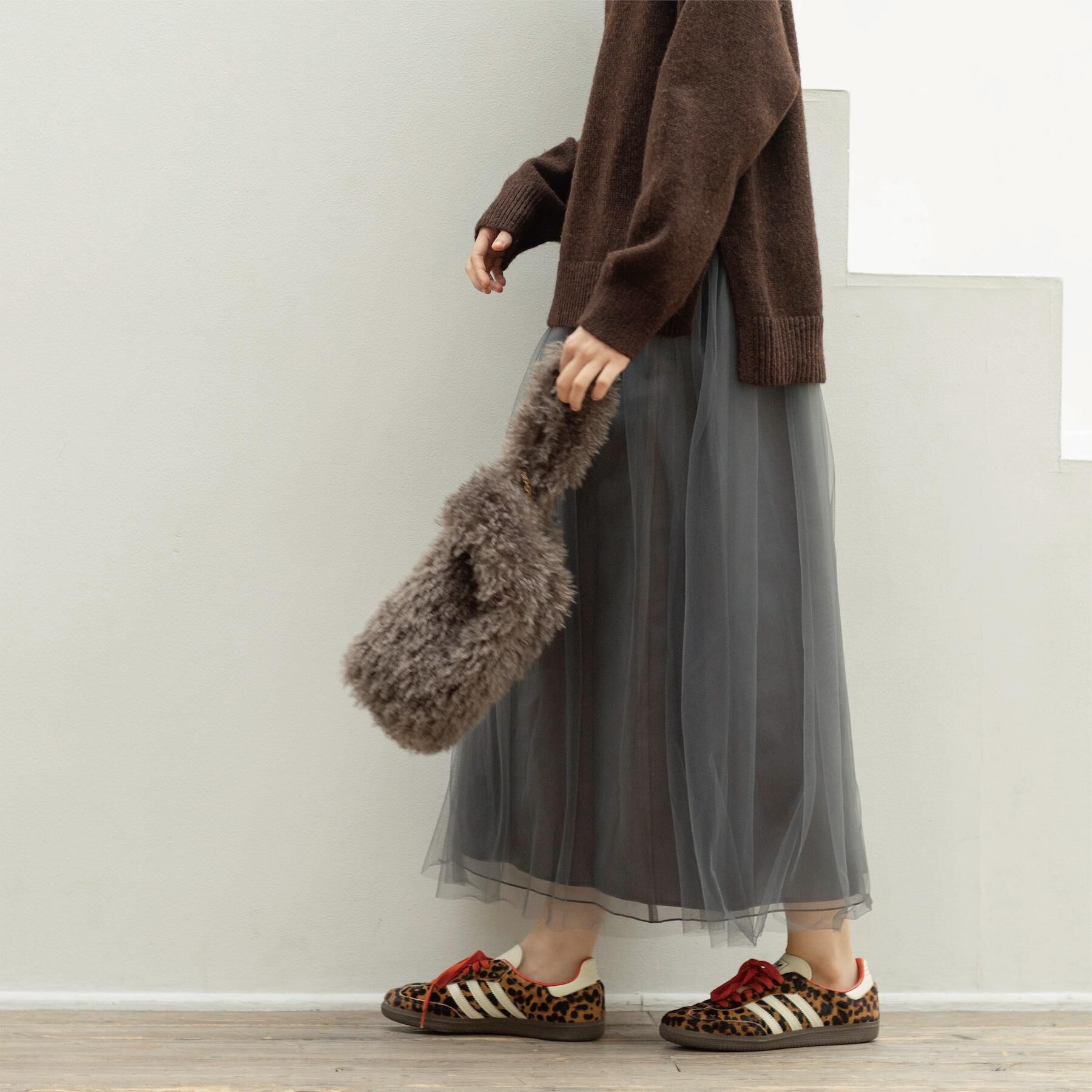 OPAQUE.CLIP「チュールイージーギャザースカート【洗濯機OK】」|スカート|