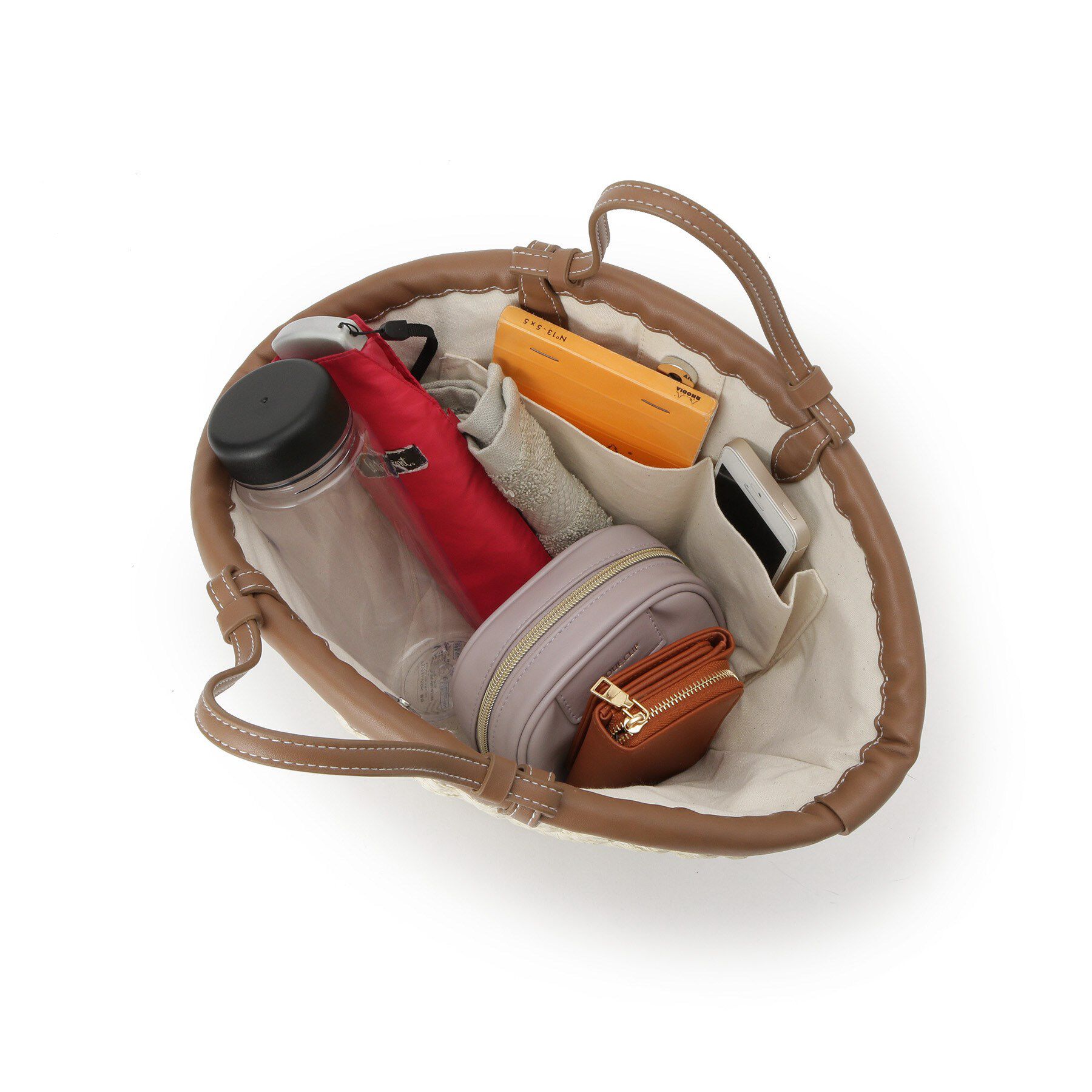 Couture broach「合皮トリミングペーパートート」|トートバッグ|