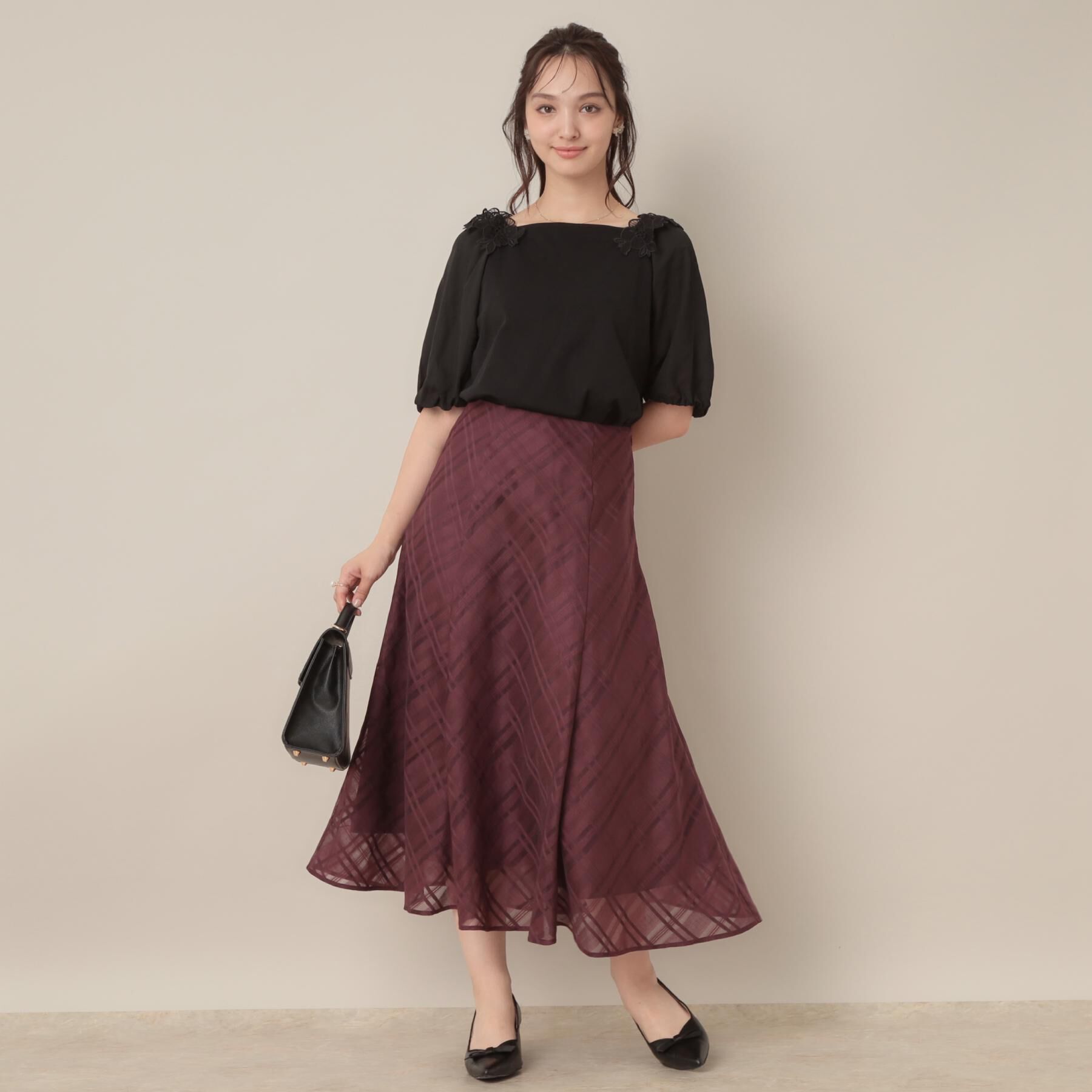 Couture broach「【マシンウォッシャブル・UVケア・接触冷感】ラグランレースドッキングカットソー」|Tシャツ・カットソー|