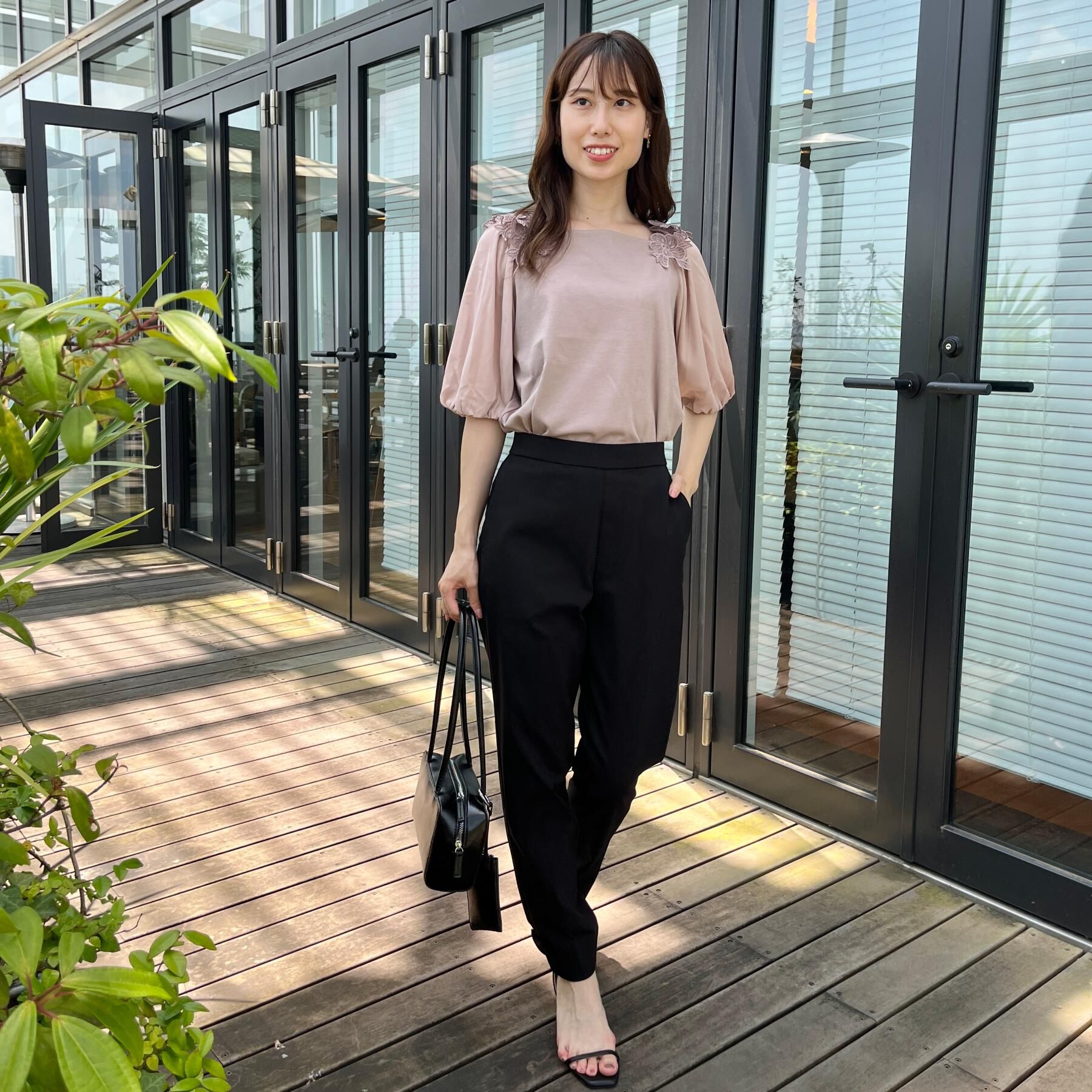 Couture broach「【マシンウォッシャブル・UVケア・接触冷感】ラグランレースドッキングカットソー」|Tシャツ・カットソー|