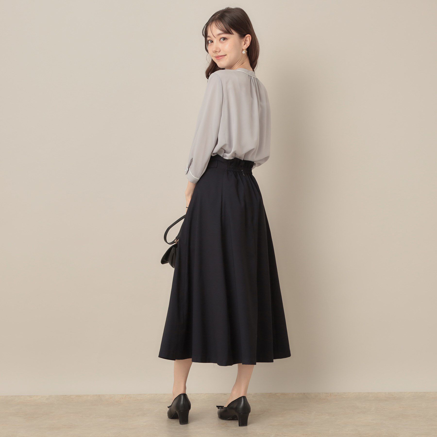 Couture broach「【大人可愛い・通勤】スカラウエスト サイドベルト パネルスカート」|スカート|