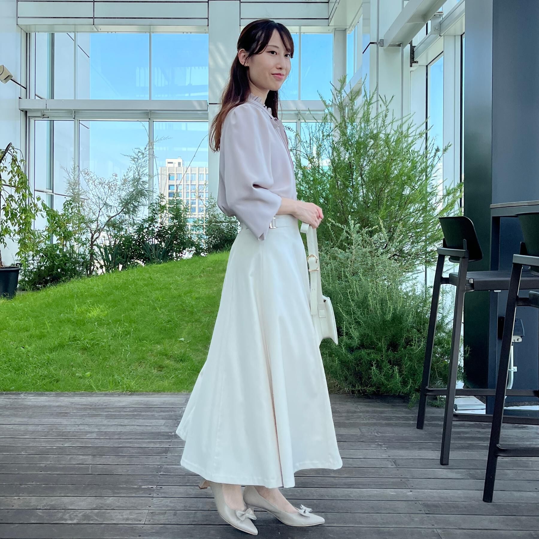 Couture broach「【フェミニン・通勤】タイ付きピコフリルブラウス」|シャツ・ブラウス|