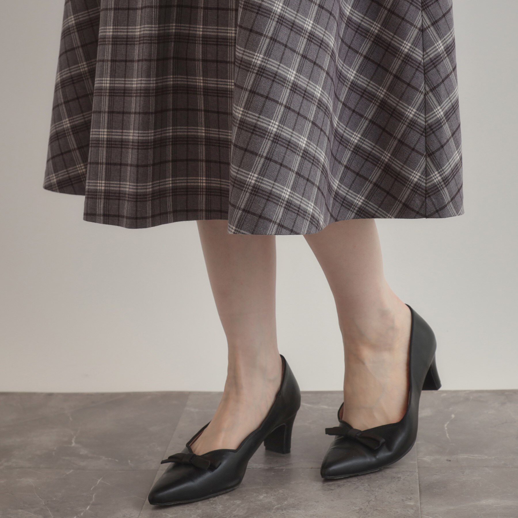 Couture broach「【大人可愛い・微起毛】先染めチェック柄フィット＆フレアワンピース」|ワンピース|