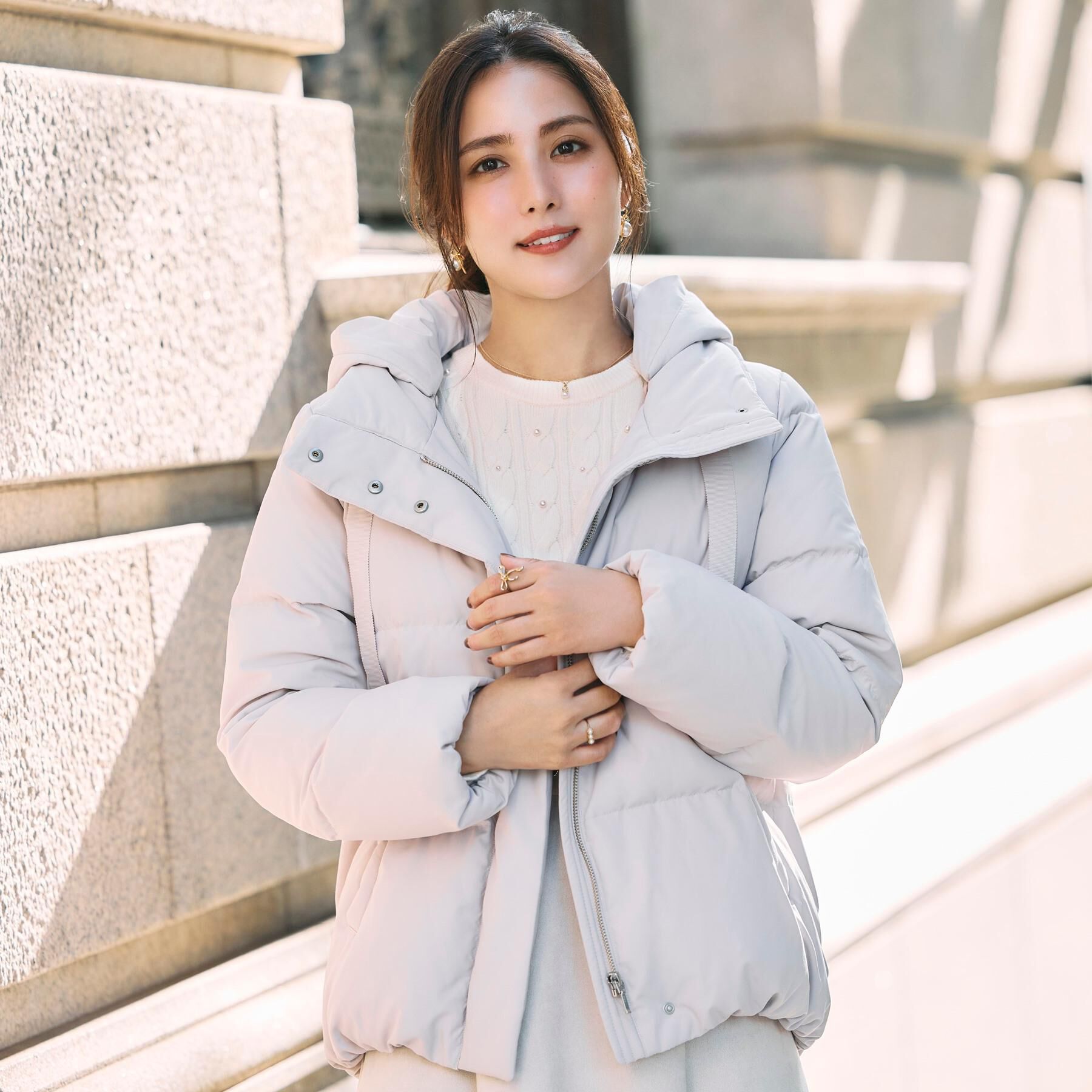 Couture broach「【冬の名品・撥水】愛されダウン」|ダウン|