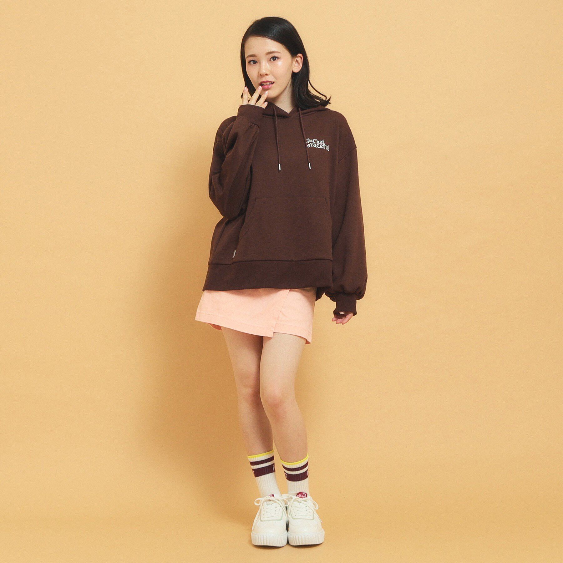 PINK-latte「あざとかわいい！クマ耳フーディ裏毛」|その他|