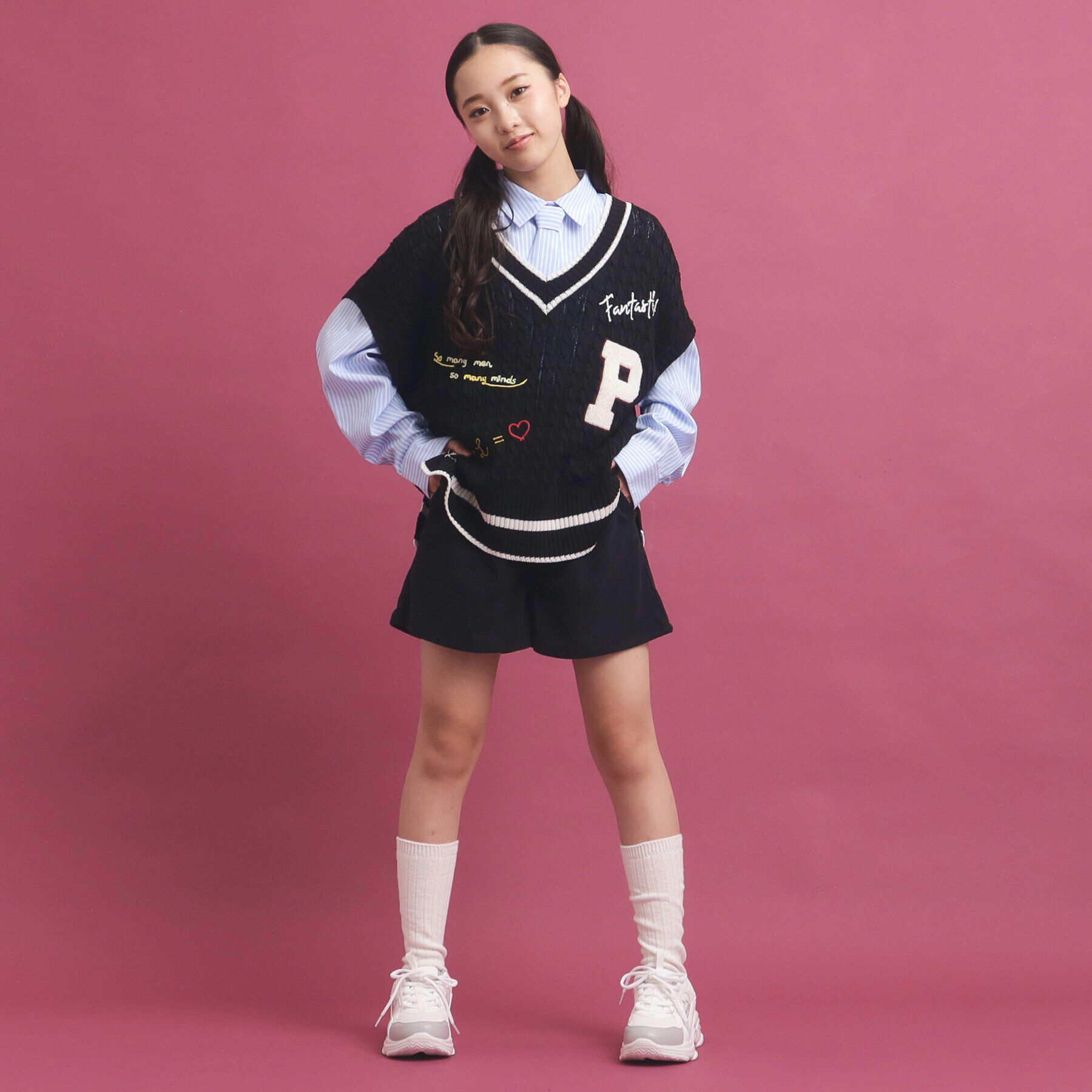 PINK-latte「ベーシック コーディロイショートパンツ」|キュロット|