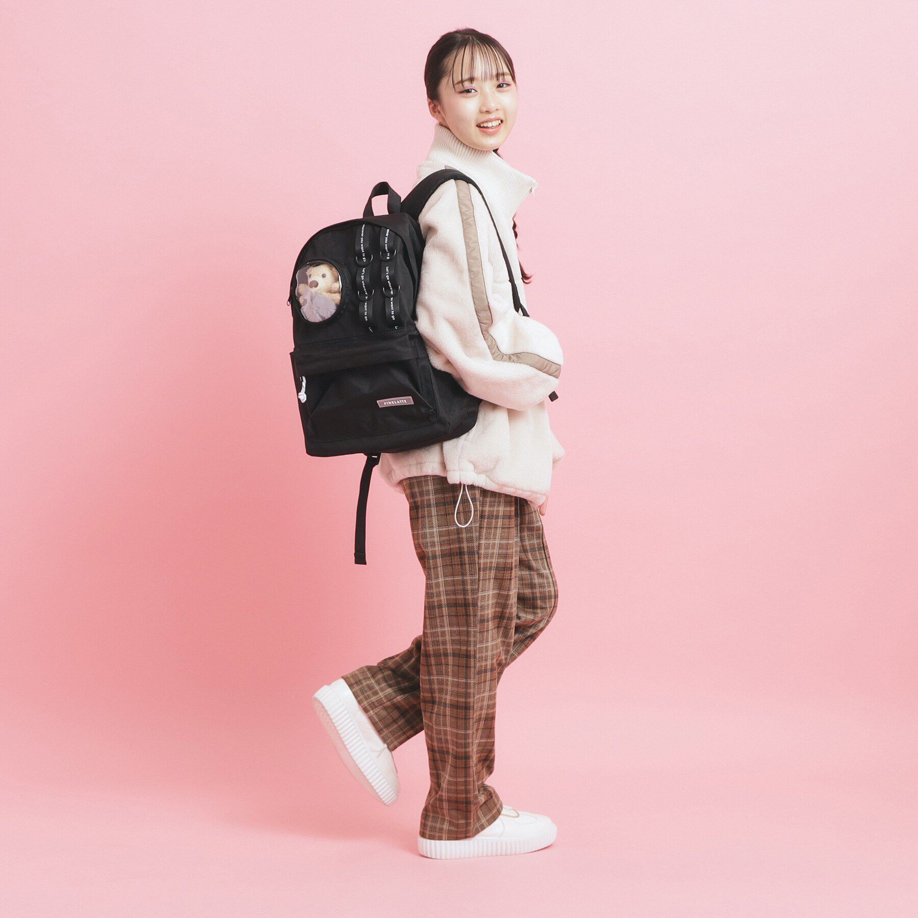 PINK-latte「モール付きマルポケリュック」|リュック|