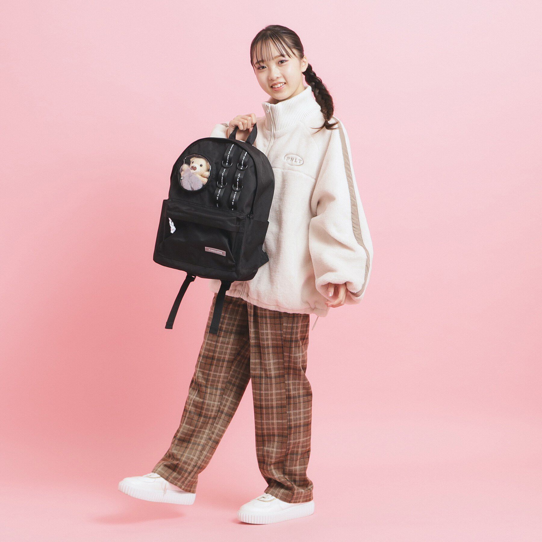 PINK-latte「モール付きマルポケリュック」|リュック|