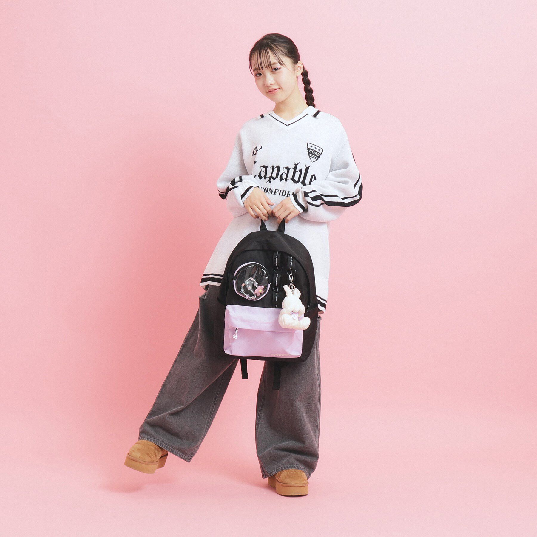 PINK-latte「モール付きマルポケリュック」|リュック|