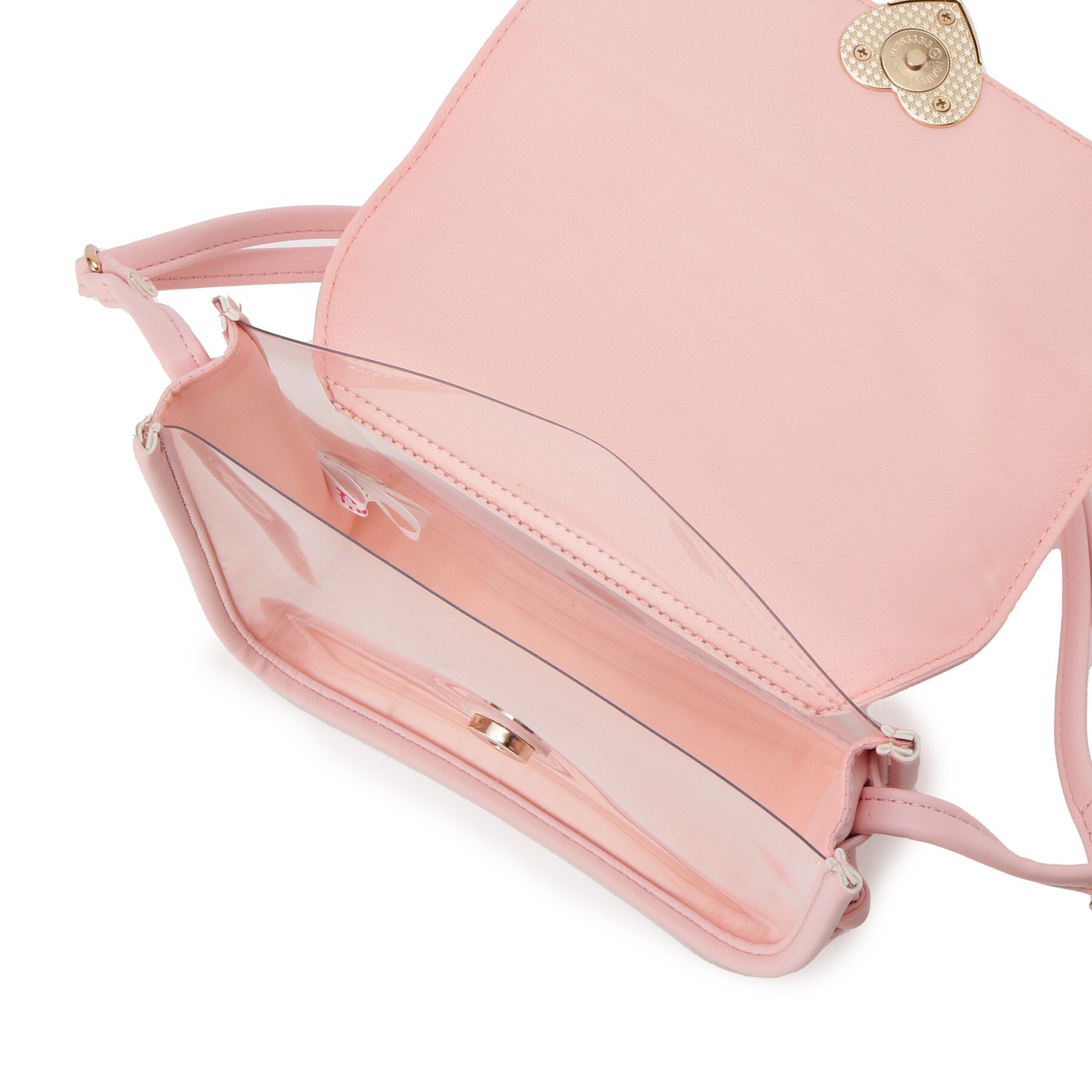 PINK-latte「ハートバックルPVCショルダーバッグ」|ショルダー・メッセンジャー|