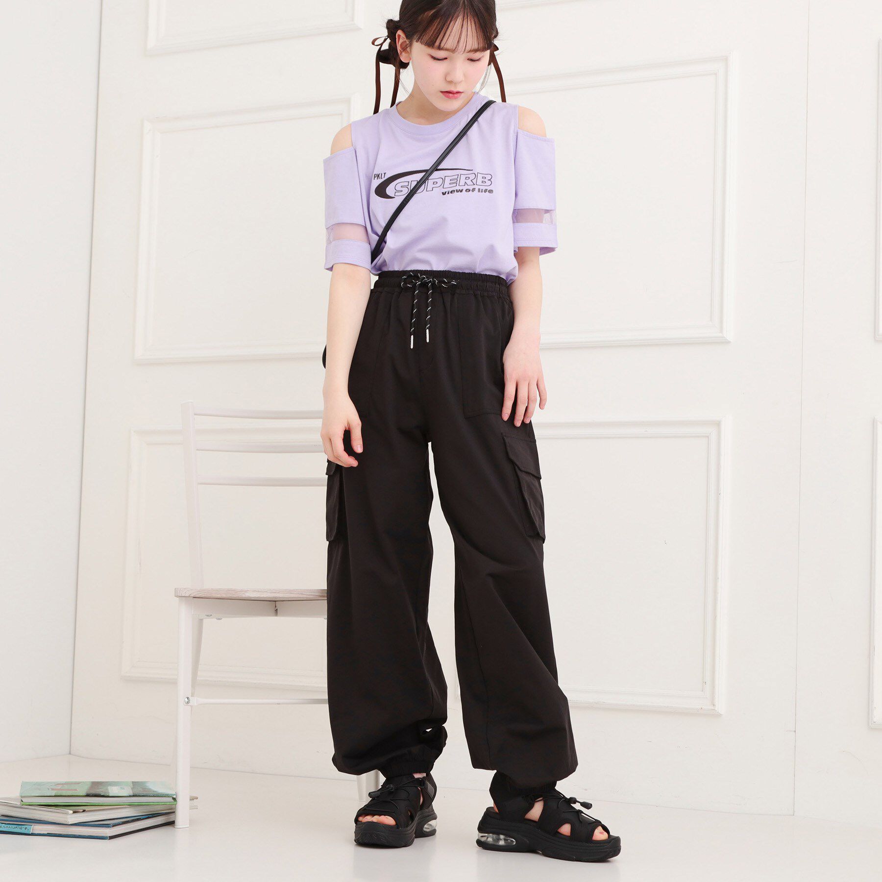 PINK-latte「シンプルカーゴパンツ」|その他|