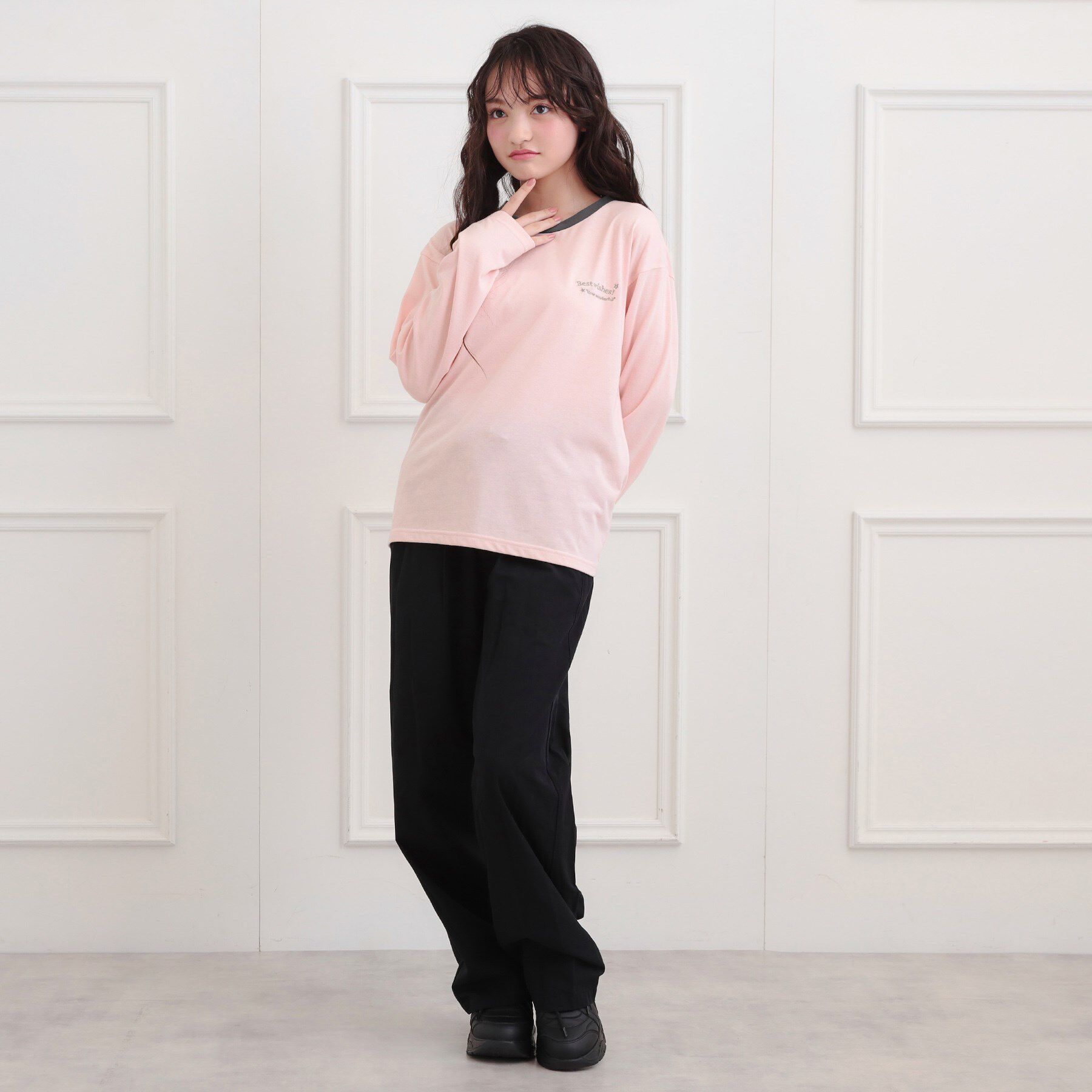 PINK-latte「リンガープリントロンT」|Tシャツ・カットソー|