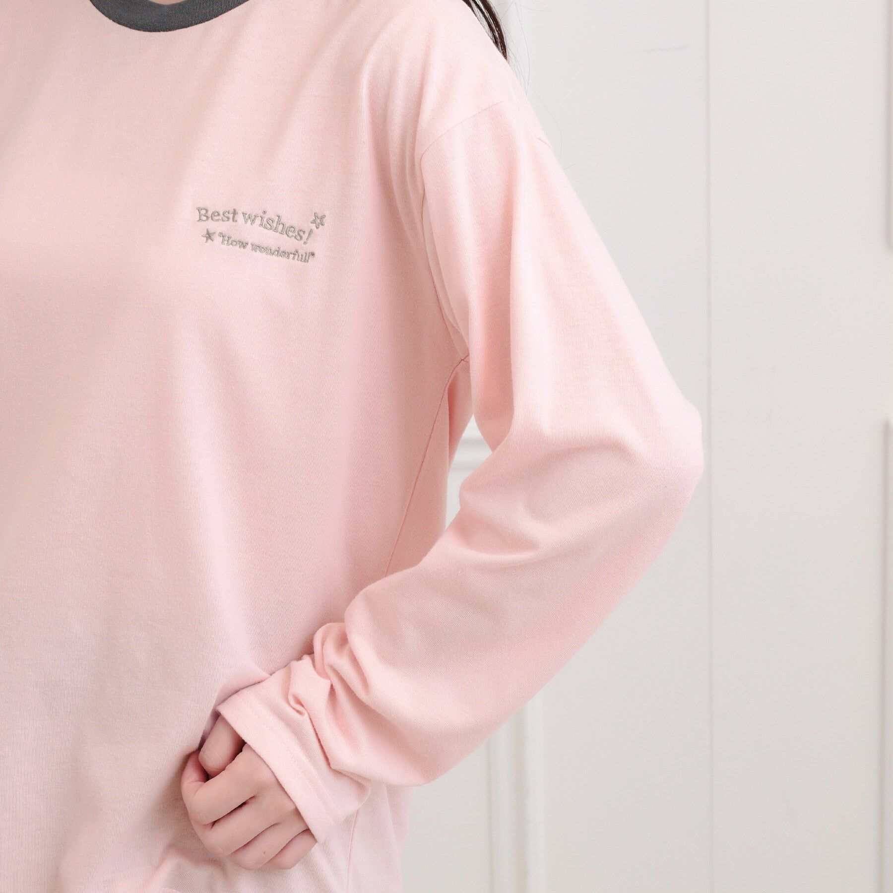 PINK-latte「リンガープリントロンT」|Tシャツ・カットソー|