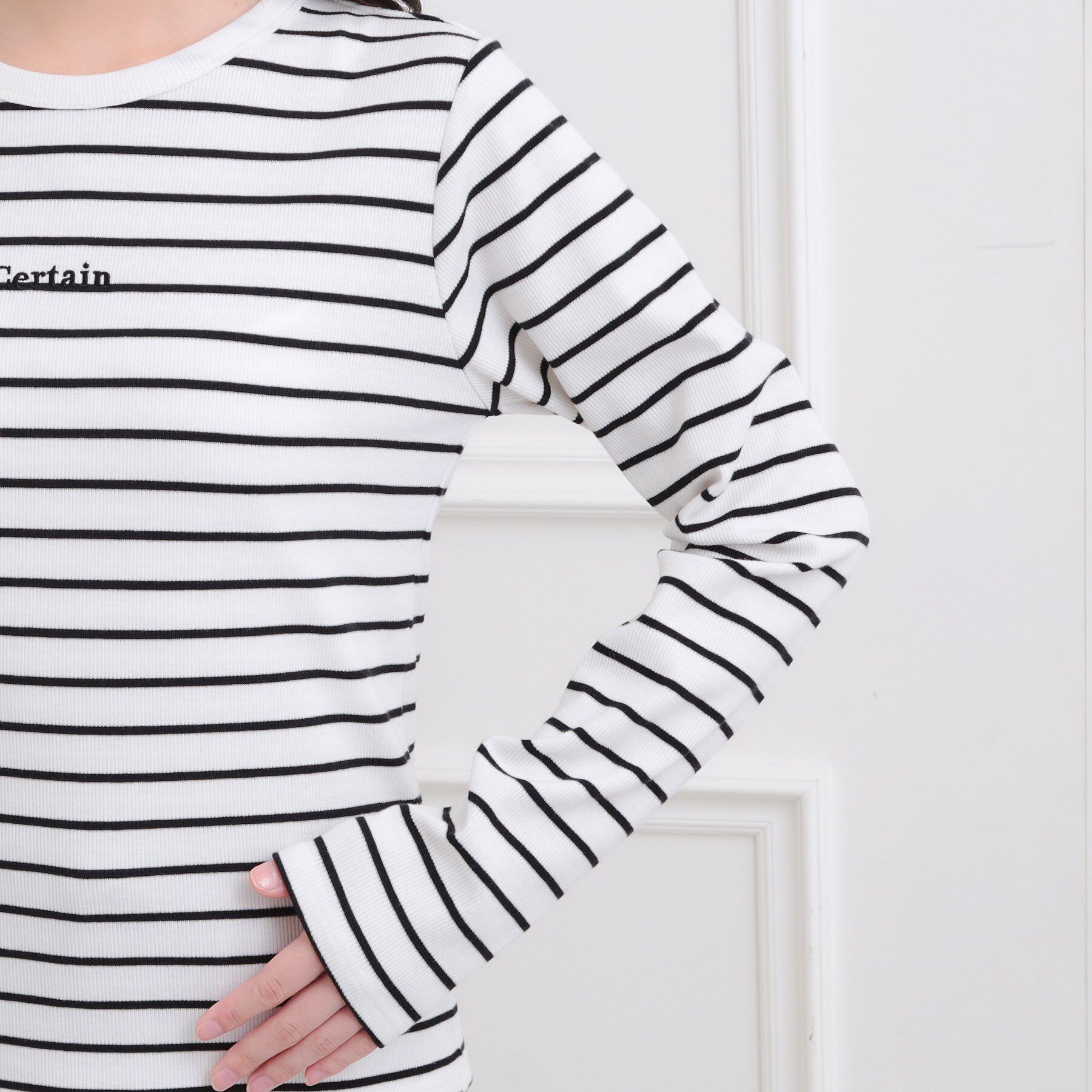 PINK-latte「シンプルテレコプルオーバー」|Tシャツ・カットソー|