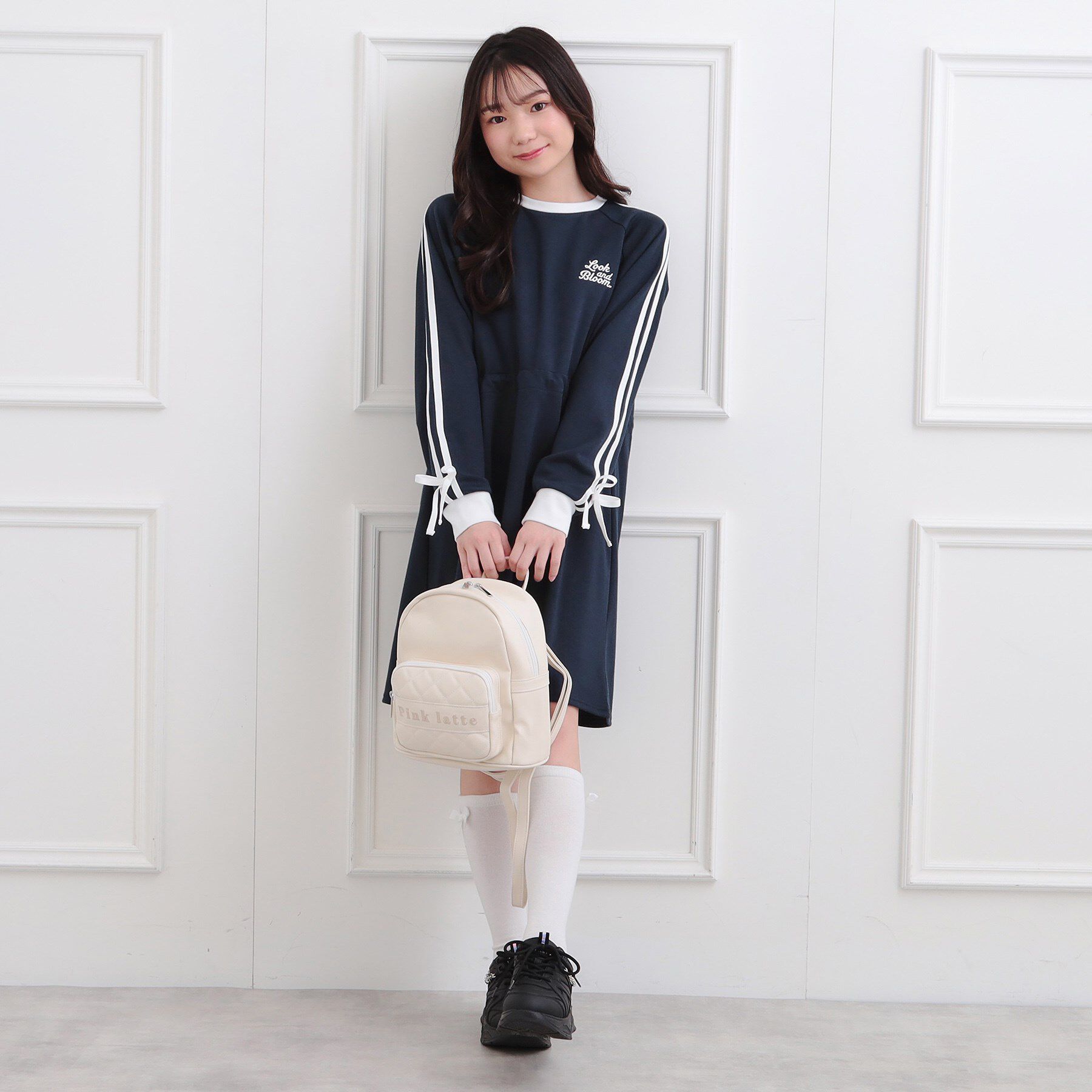 PINK-latte「ポンチドロストワンピース」|ワンピース|