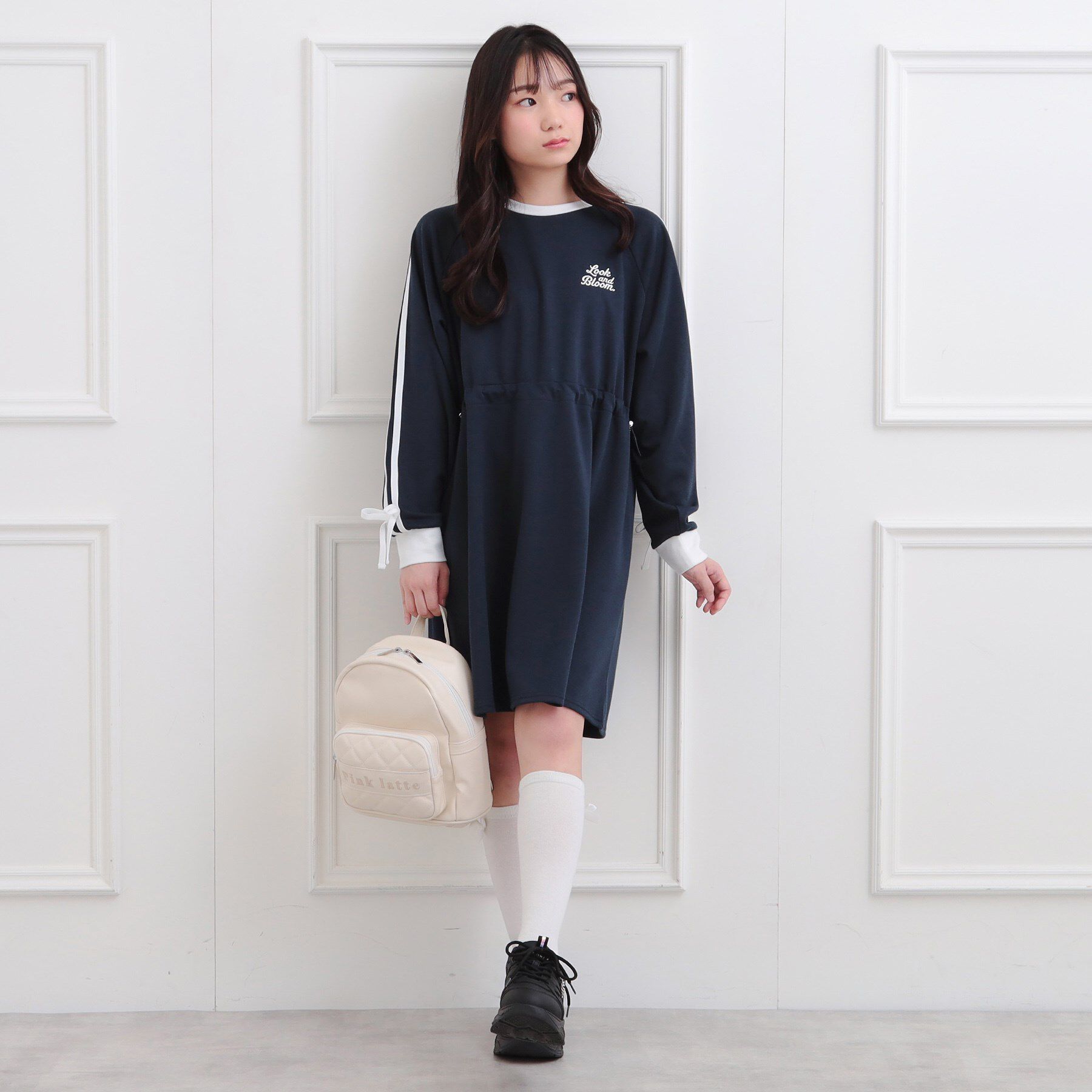 PINK-latte「ポンチドロストワンピース」|ワンピース|