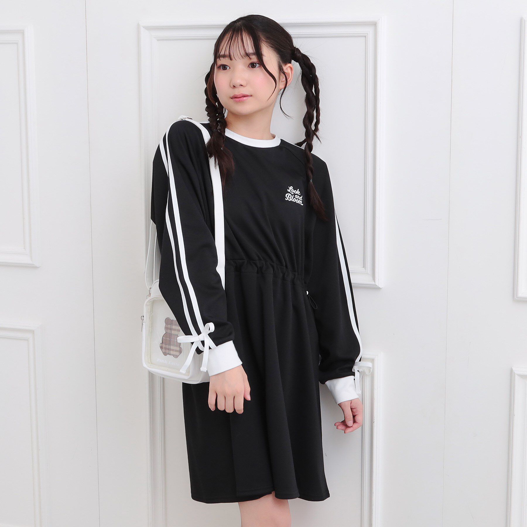 PINK-latte「ポンチドロストワンピース」|ワンピース|