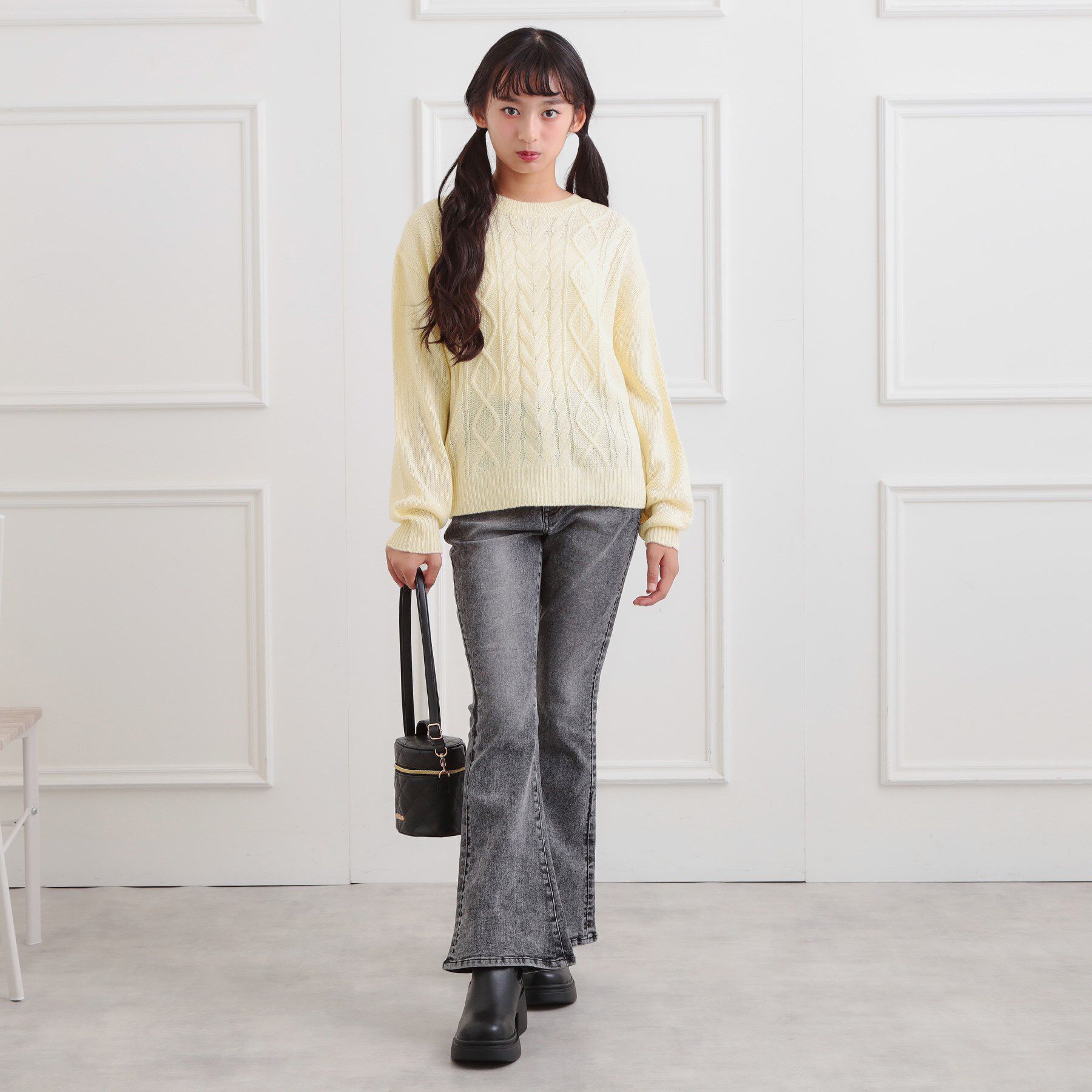 PINK-latte「【プチプラ】ケーブルニット」|ニット・セーター|