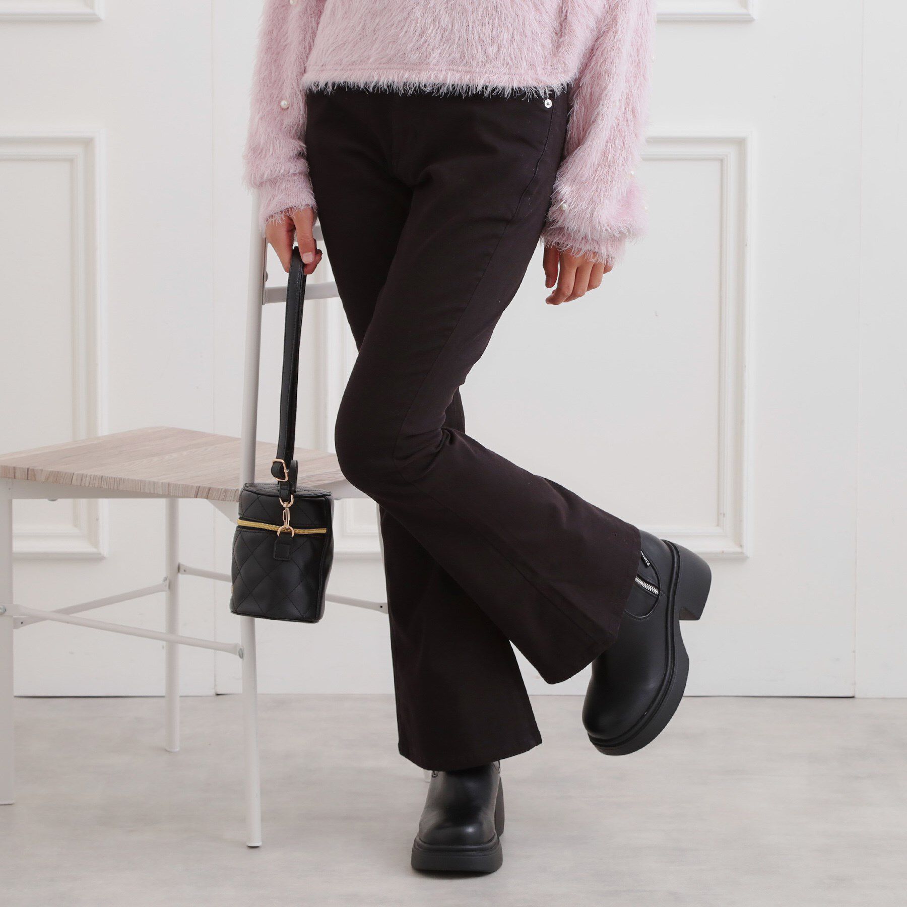 PINK-latte「フレアデニムパンツ」|その他|