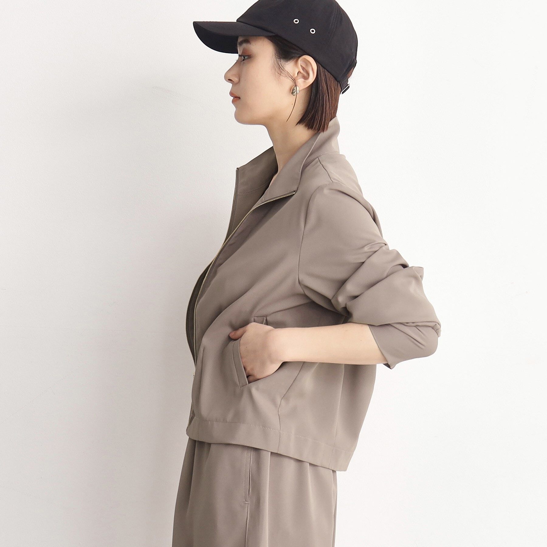 THE SHOP TK「【ラッシュガード/接触冷感/撥水/UVケア/洗える】MIZUGIWA_スタンドジャケット」|ブルゾン・スタジャン|