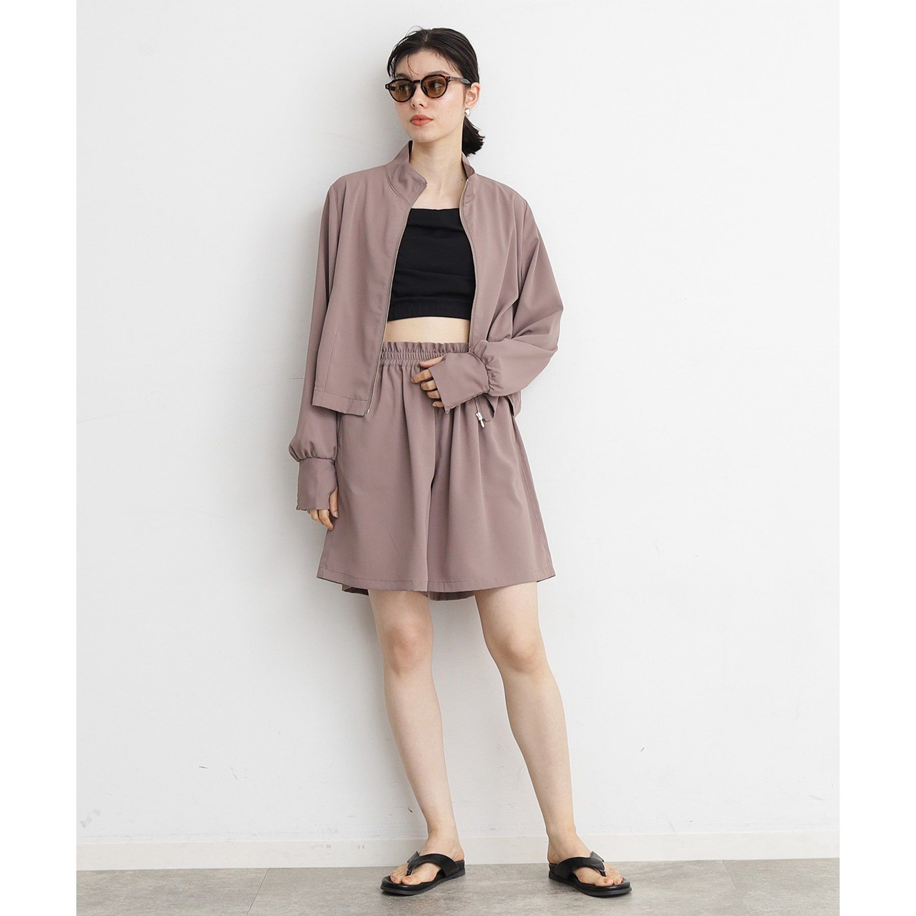 THE SHOP TK「【ラッシュガード/接触冷感/撥水/UVケア/洗える】MIZUGIWA_スタンドジャケット」|ブルゾン・スタジャン|