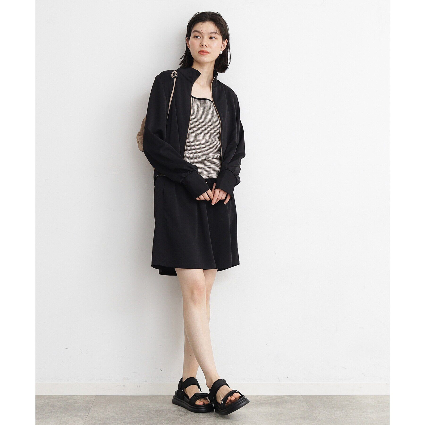 THE SHOP TK「【ラッシュガード/接触冷感/撥水/UVケア/洗える】MIZUGIWA_スタンドジャケット」|ブルゾン・スタジャン|