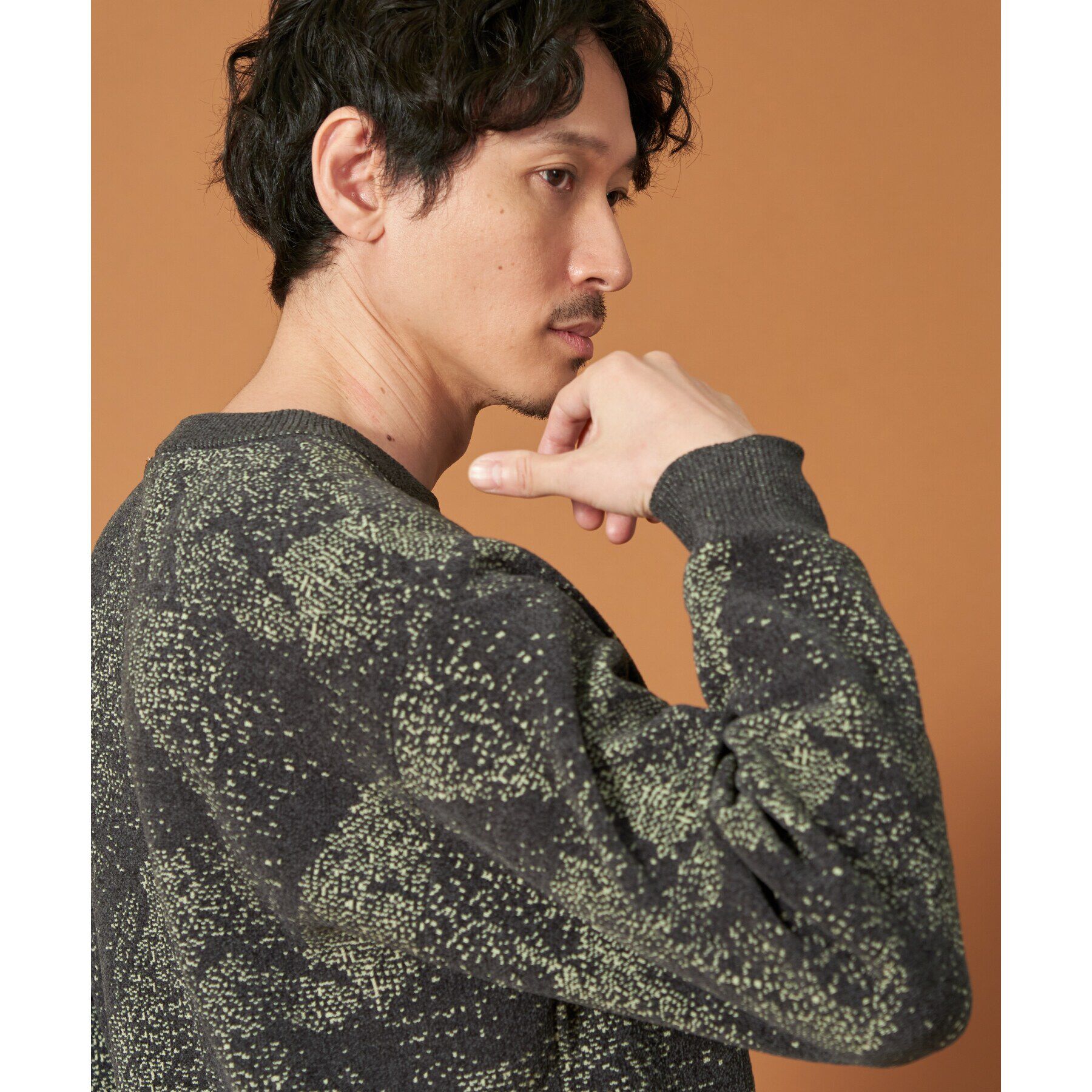 THE SHOP TK「総柄モールニットクルーネック　ユニセックス」|ニット・セーター|