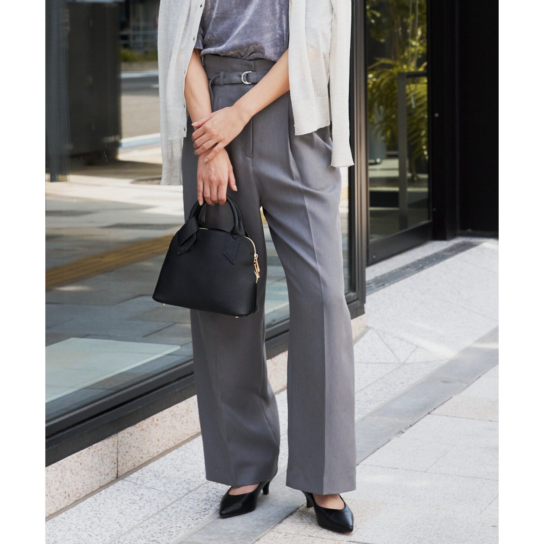 THE SHOP TK「【セットアップ可/洗える】パウダリーツイルワイドパンツ」|その他|