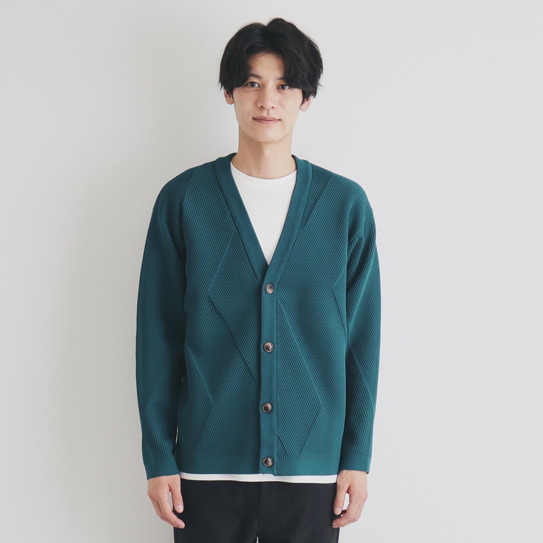 THE SHOP TK「ダイヤパネルアンサンブルカーディガン」|カーディガン|