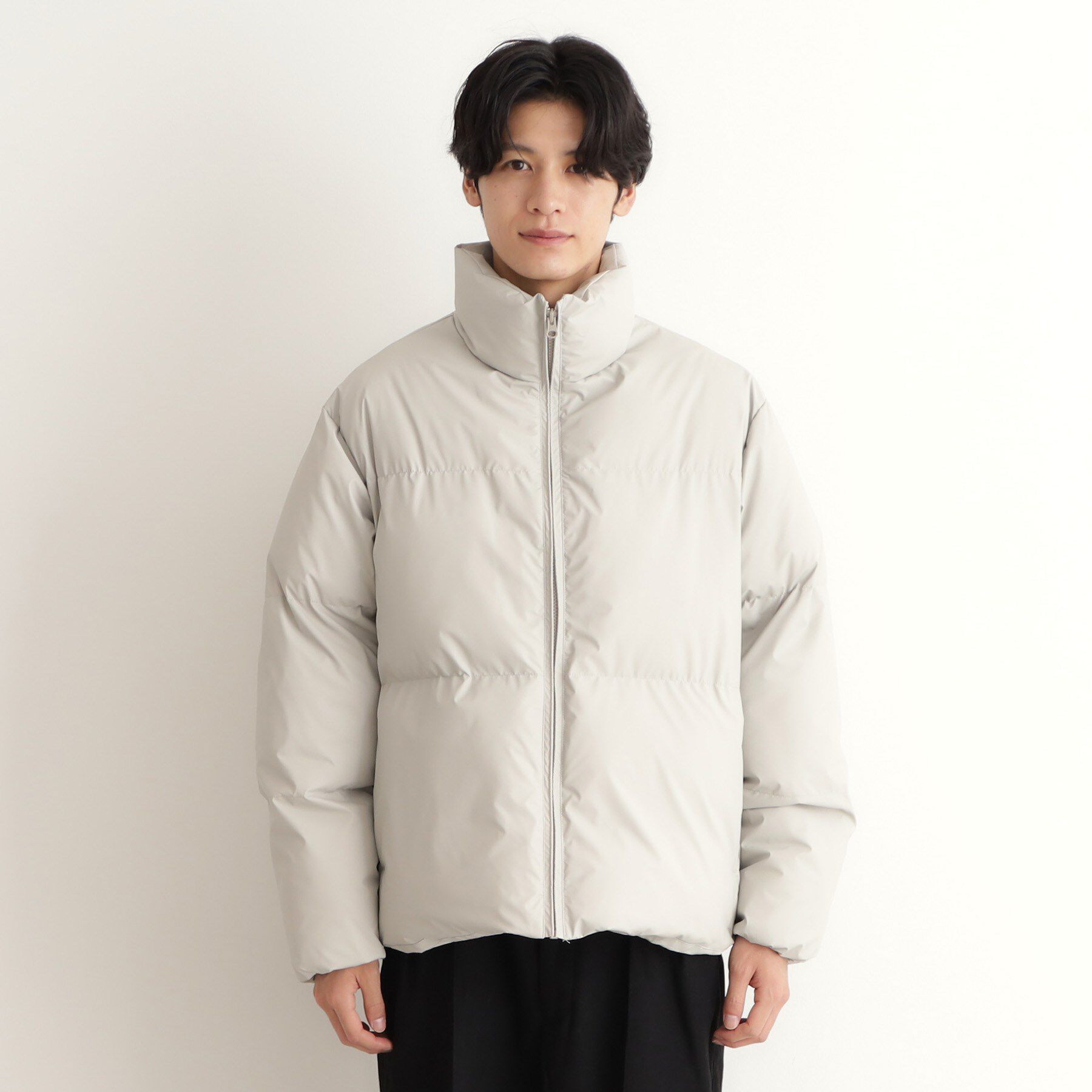 THE SHOP TK「スタンドネック中綿ジップブルゾン」|ダウン|