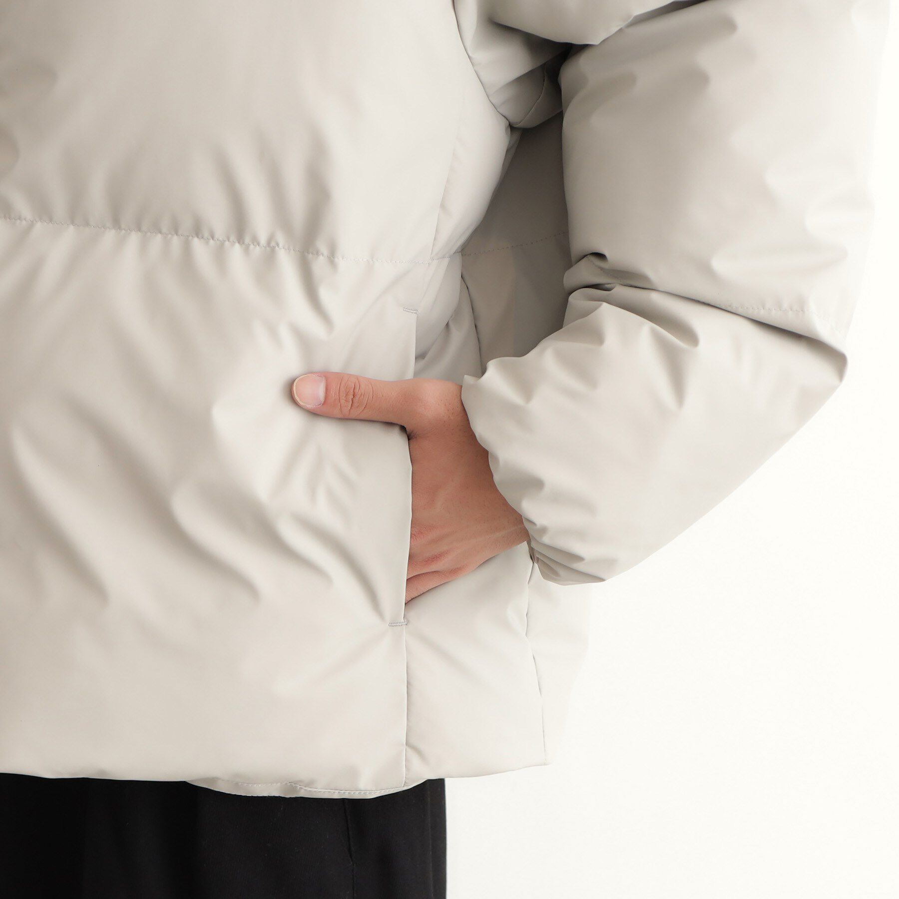 THE SHOP TK「スタンドネック中綿ジップブルゾン」|ダウン|