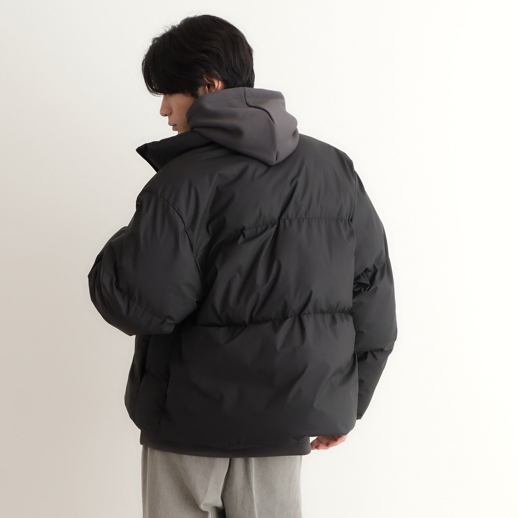 THE SHOP TK「スタンドネック中綿ジップブルゾン」|ダウン|