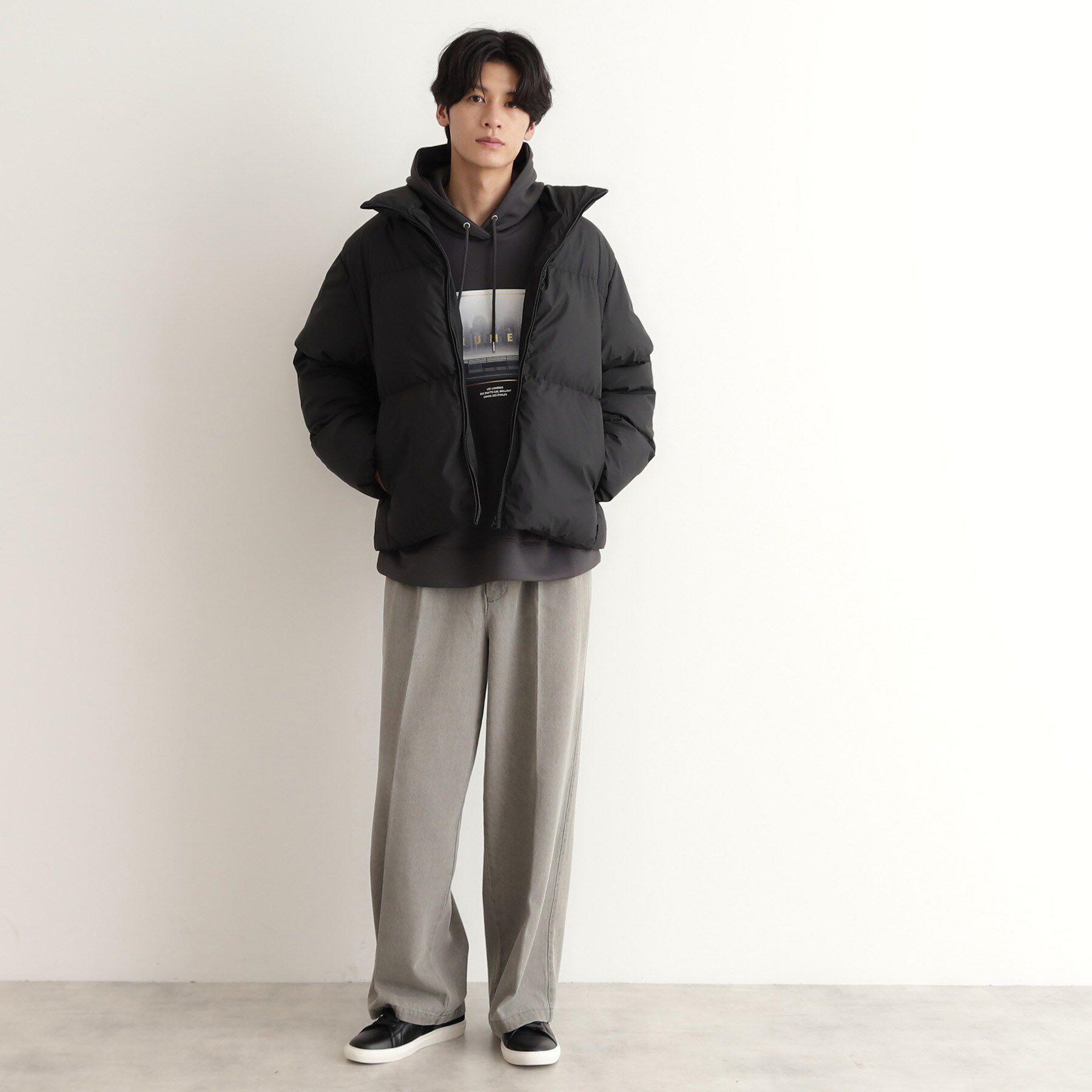 THE SHOP TK「スタンドネック中綿ジップブルゾン」|ダウン|